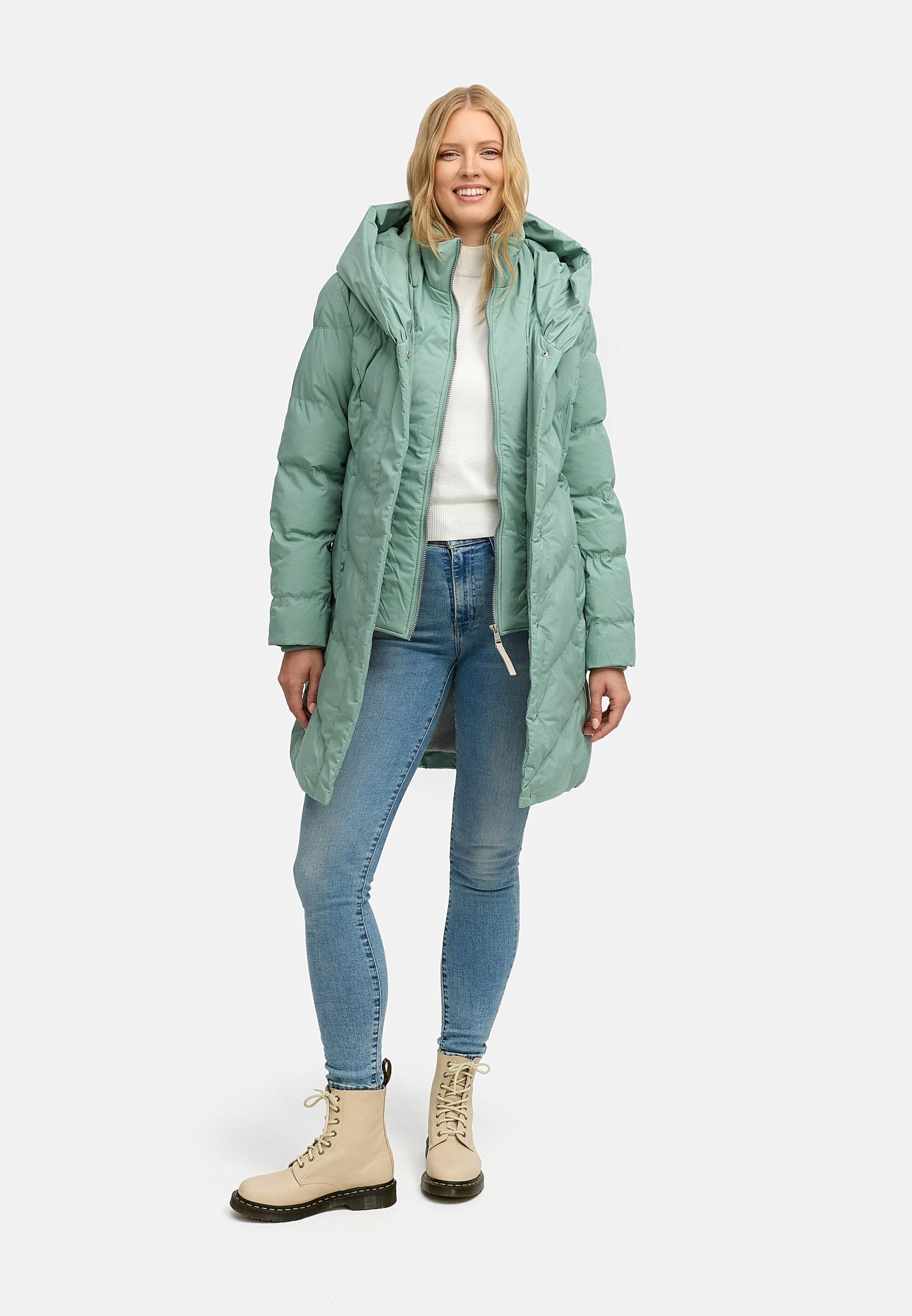 Ragwear Steppmantel »Natalka Soft YOUMODO« Warmer Wintermantel mit hohem Kragen und Kapuze