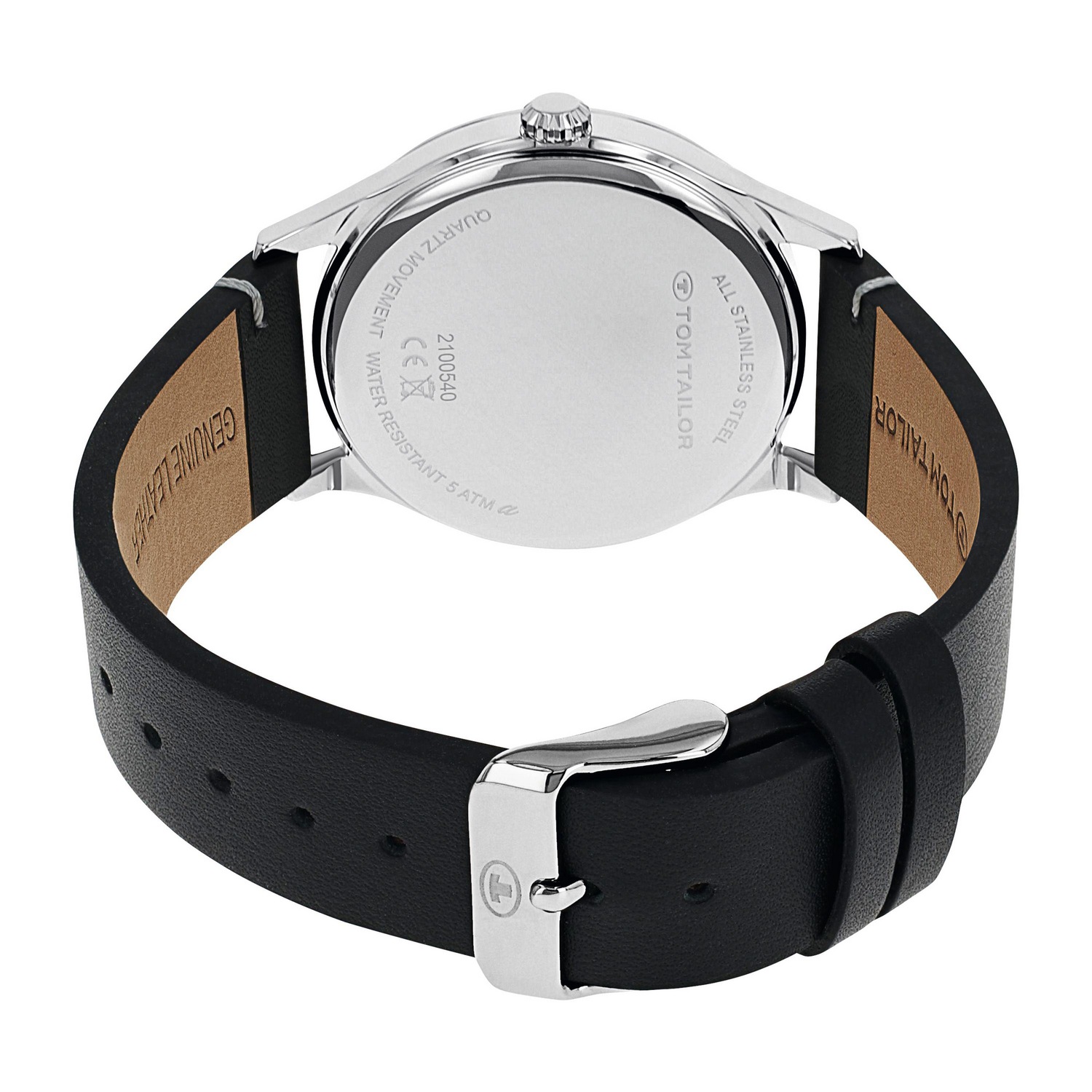 TOM TAILOR Quarzuhr Armbanduhr, Herrenuhr, Lederarmband, analog