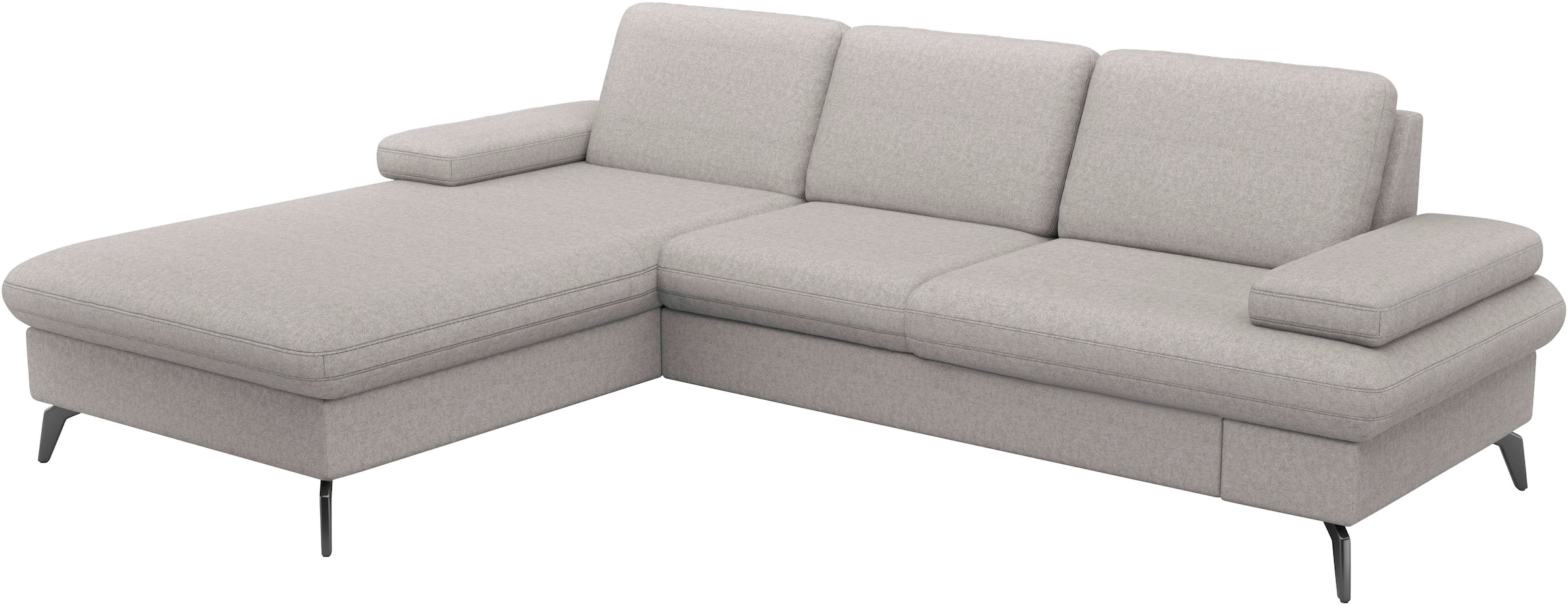 sit&more Ecksofa »Morris Jubi, L-Form«, inkl. Armteilfunktion und 1 Zierkissen, wahlweise mit Bettfunktion