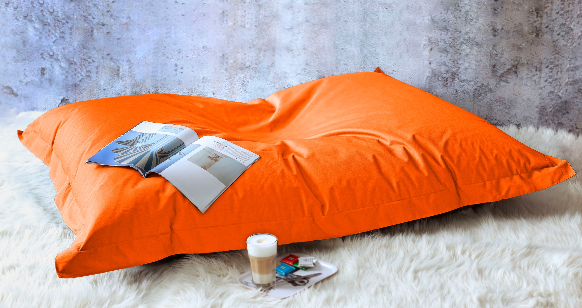 KiNZLER Sitzsack "Sylt" 1 Stk. tlg. Uni Farben, Bezug aus Baumwolle, ideal im Wohnzimmer & Kinderzimmer