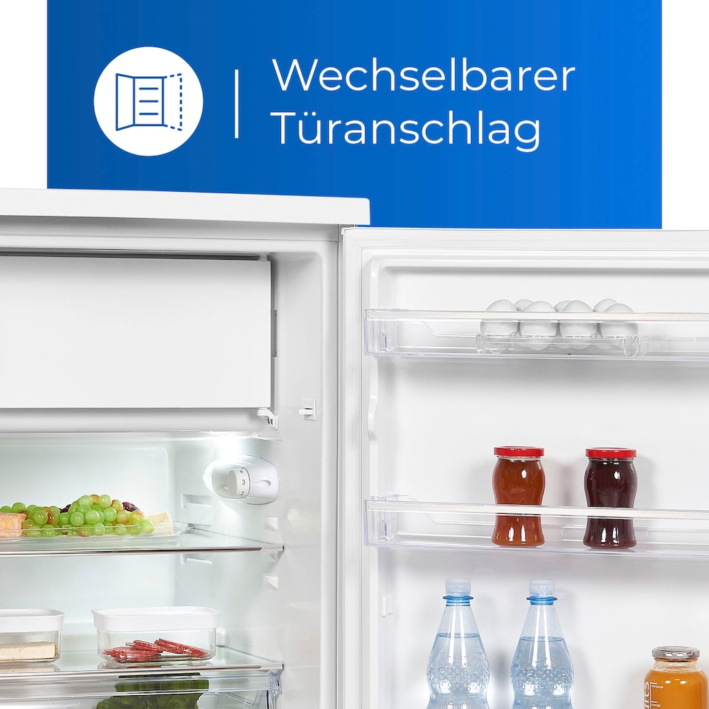 exquisit Kühlschrank, KS18-4-H-170D weiss, 85,0 cm hoch, 60,0 cm breit