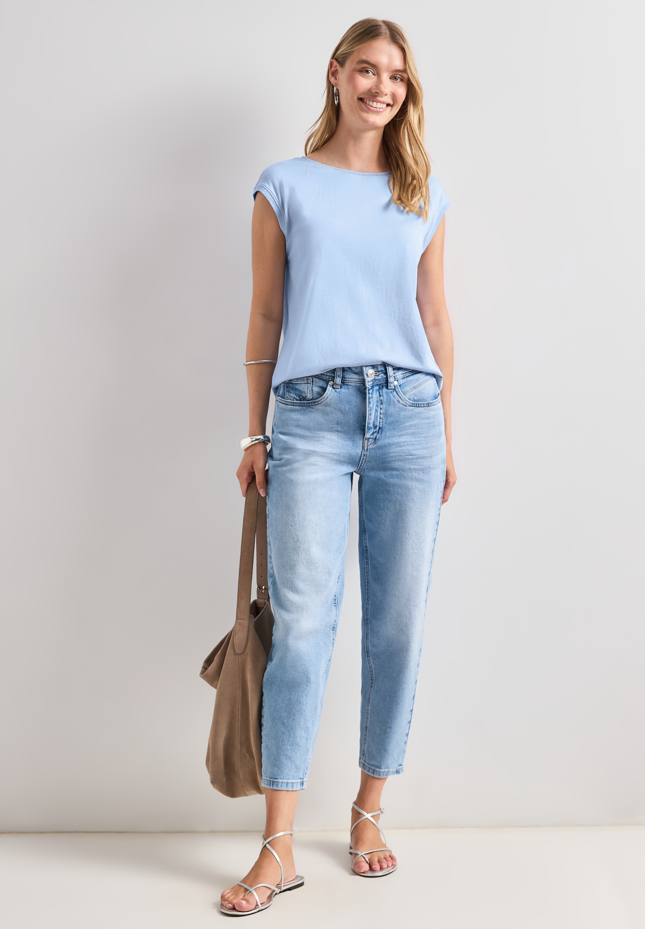 STREET ONE T-Shirt in Unifarbe