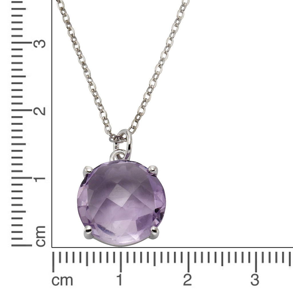 Zeeme Kette mit Anhänger »925 Sterling Silber Amethyst«