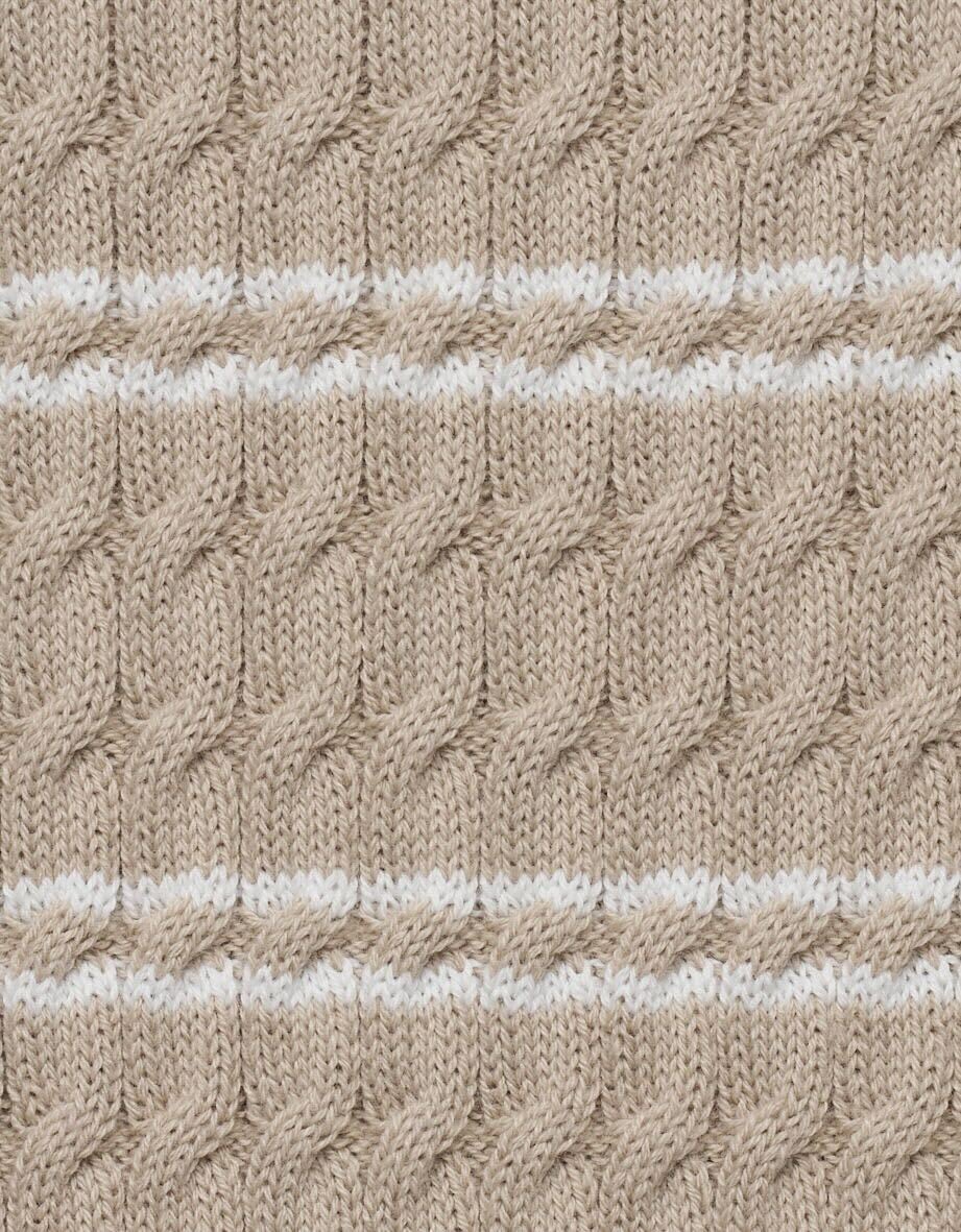 bugatti Rundhalspullover »Gestreift« mit kurzem Arm und Knopfleiste