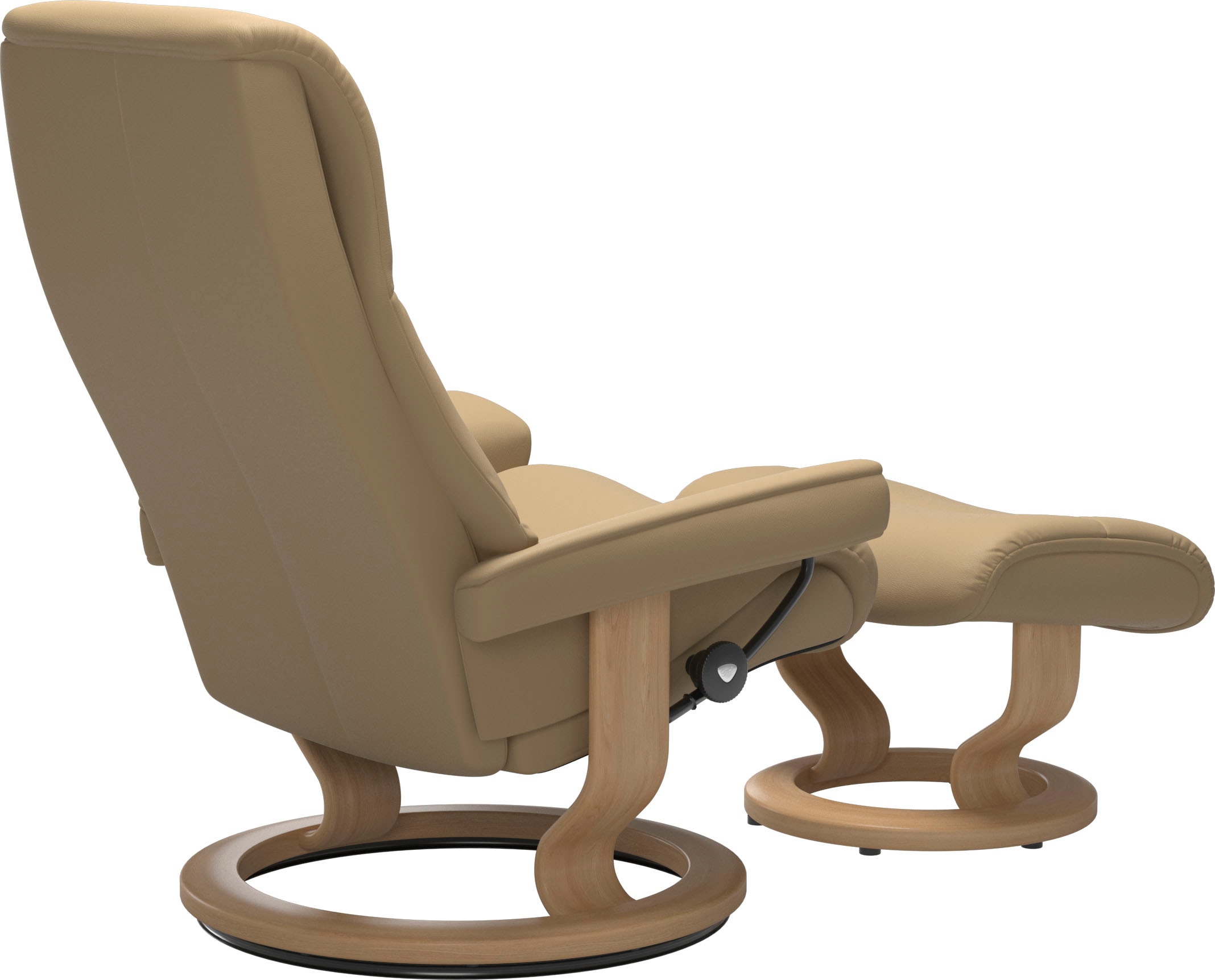 Stressless® Relaxsessel »View«, (Set, Relaxsessel mit Hocker), mit Classic Base, Größe S,Gestell Eiche