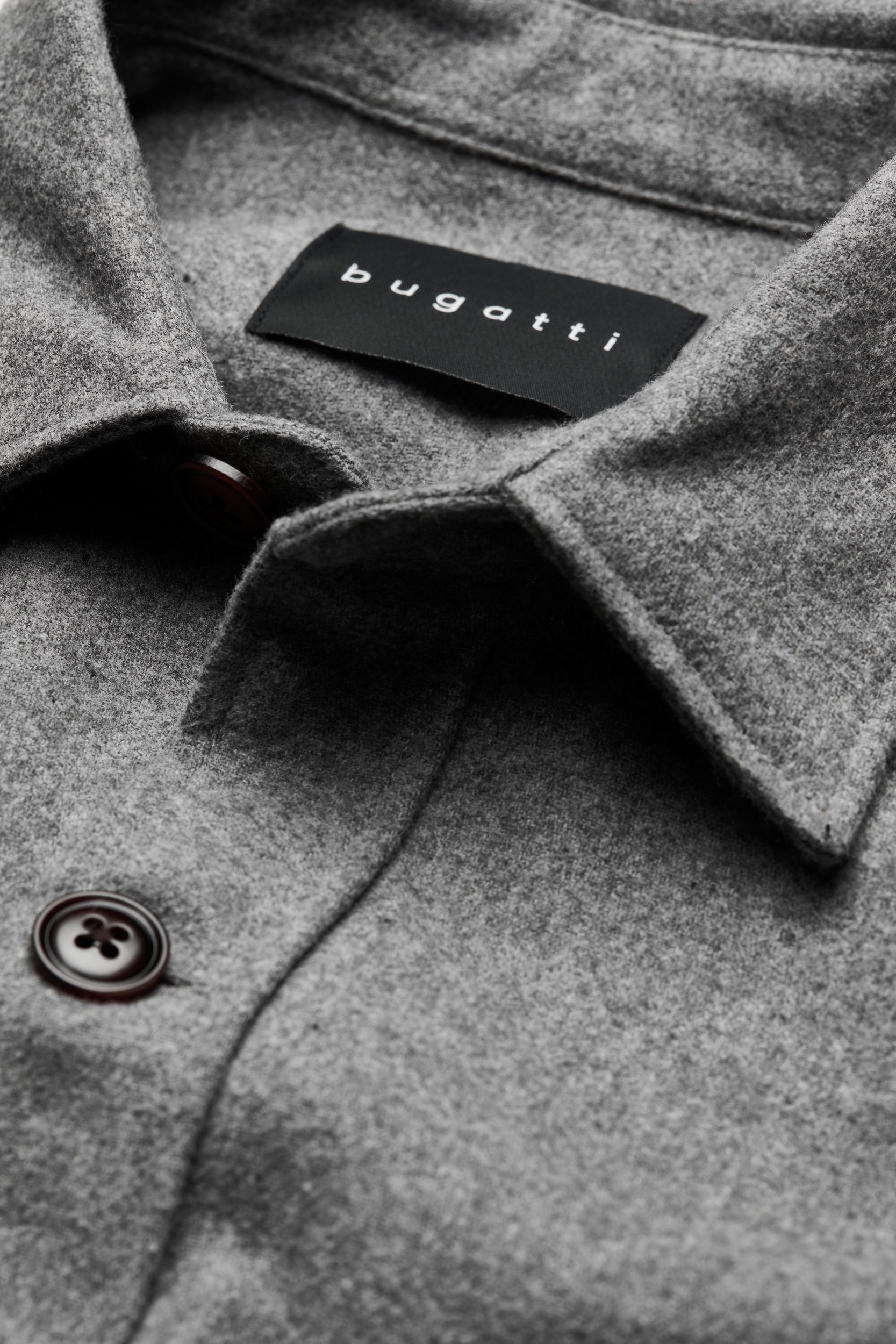 bugatti Langarmhemd »Overshirt«, mit aufgesetzten Taschen