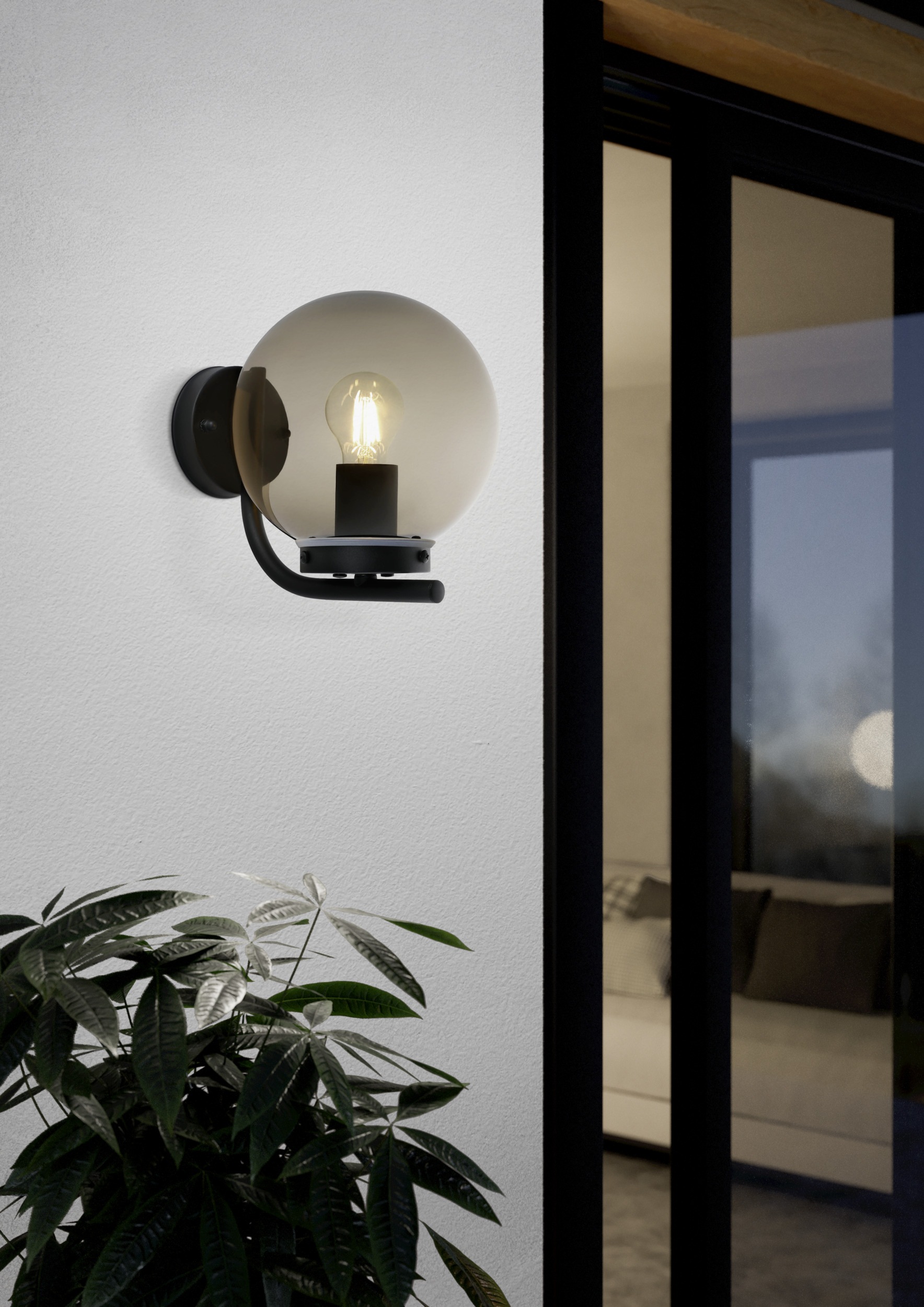 EGLO Wandleuchte »TAVERNA Wandlampe - Stahl verzinkt - E27 - 1X28W - IP44« E27 1 Stk. Außenbeleuchtung, Außenwandleuchte, Terrasse, L20 x H23 x AL25,5 cm