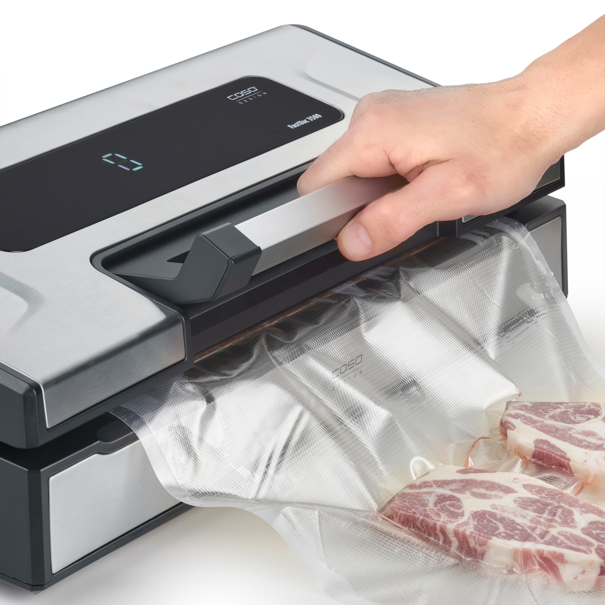 Caso Vakuumierer »1402 FastVac 3500« Rollenbreite 35 cm 180 W doppelte Schweißnaht für ein besonders sicheres Verschließen