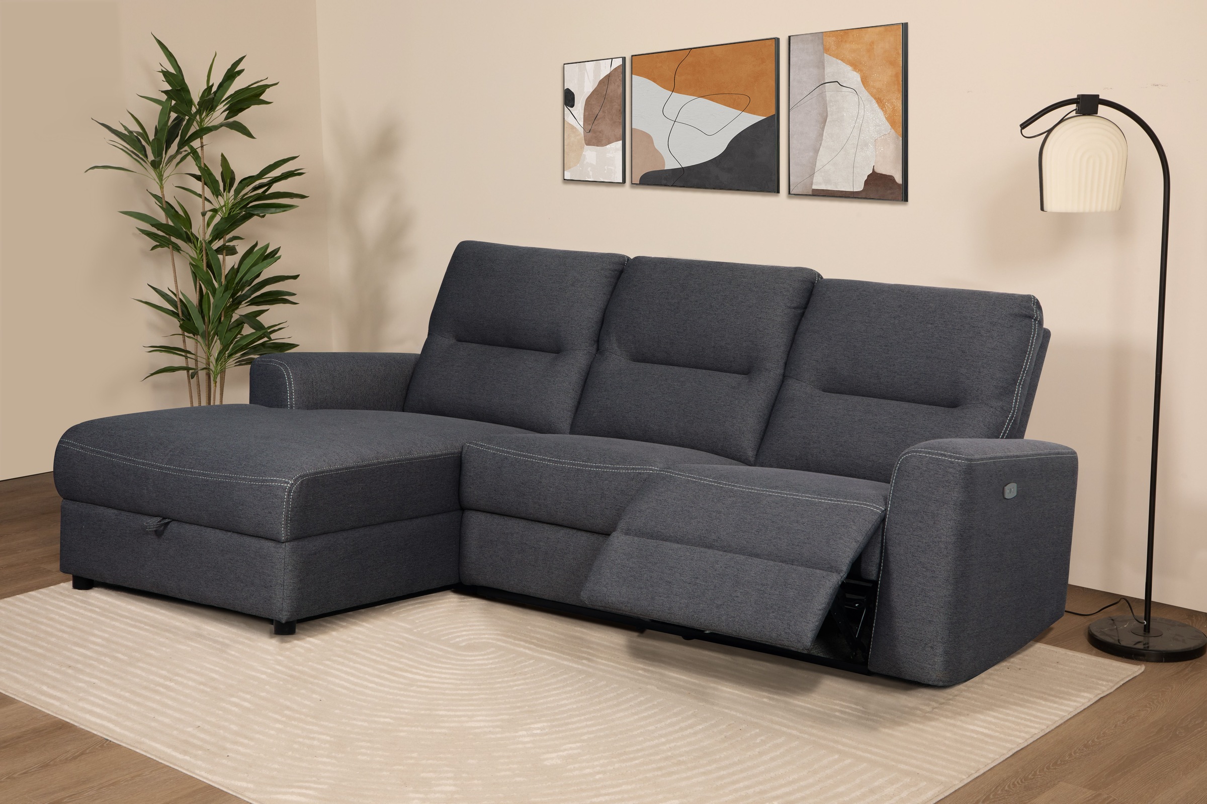 Home affaire Ecksofa "VENOIR, L-Form, 250 cm, manuelle u. elektrische Funkt günstig online kaufen