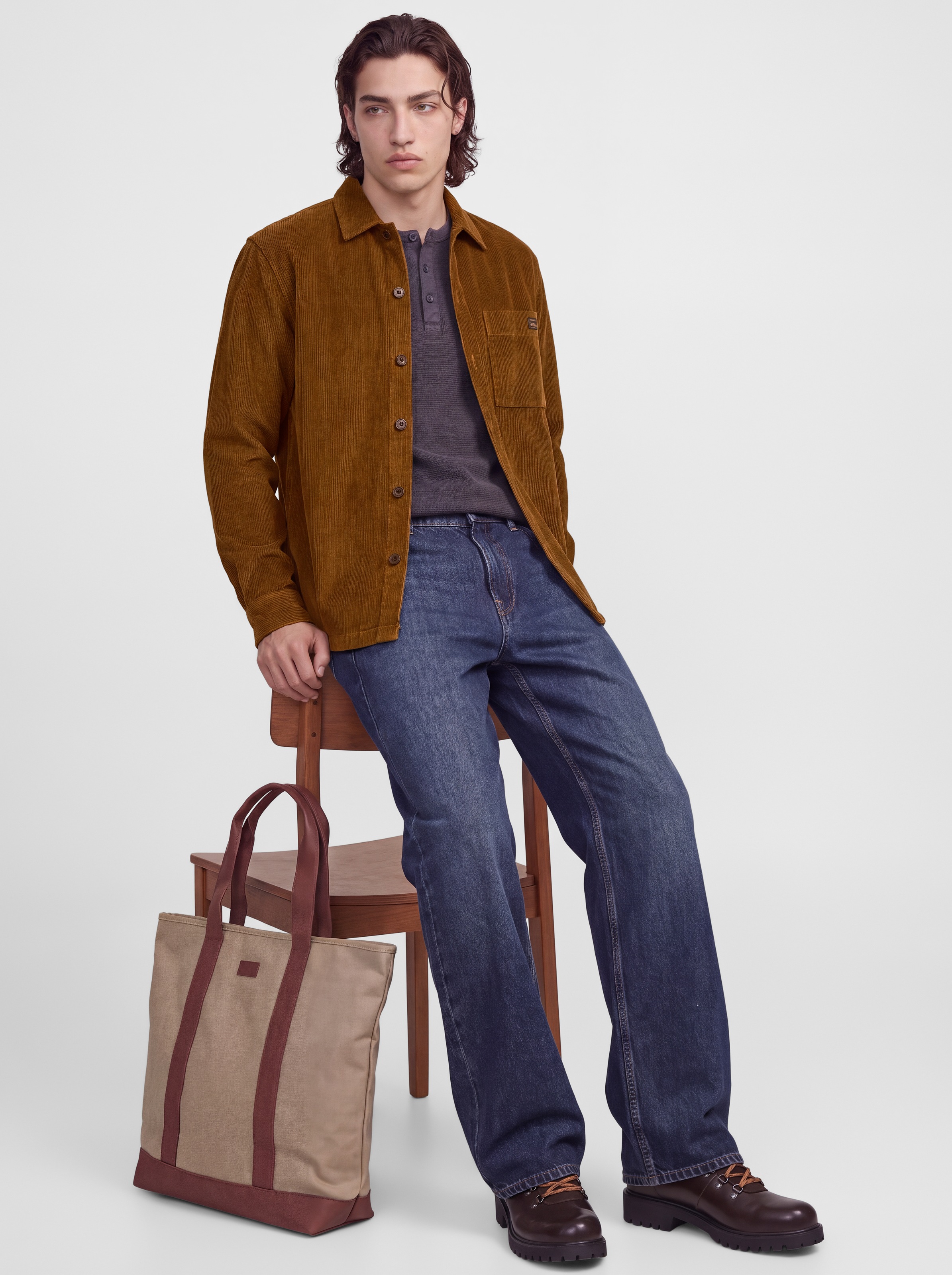 Jack & Jones Langarmhemd »JJZAC CORDUROY OVERSHIRT LS« Baumwolle, loose fit