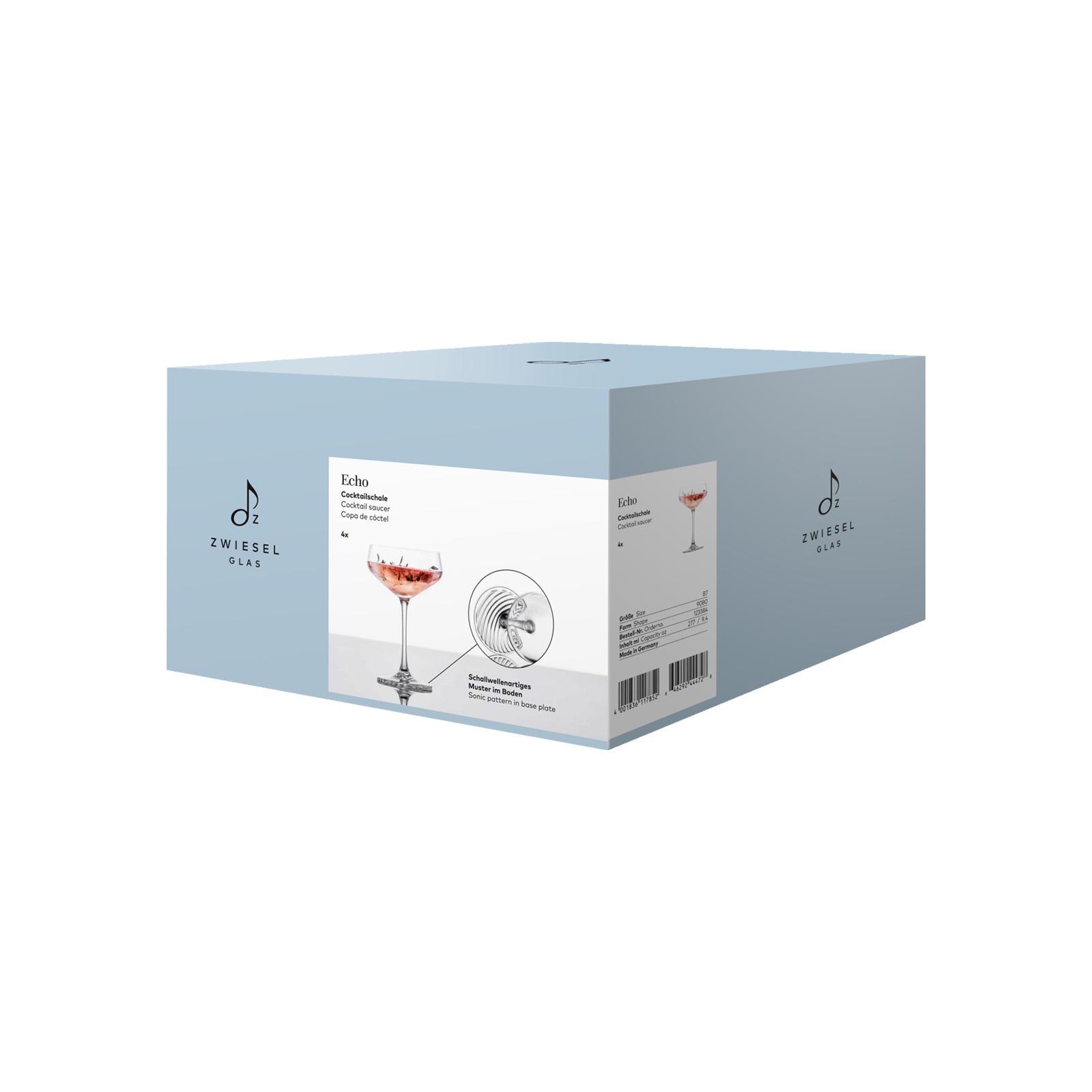 Zwiesel Glas Champagnerglas »ECHO Cocktailschalen ECHO 277 ml 4er Set transparent«