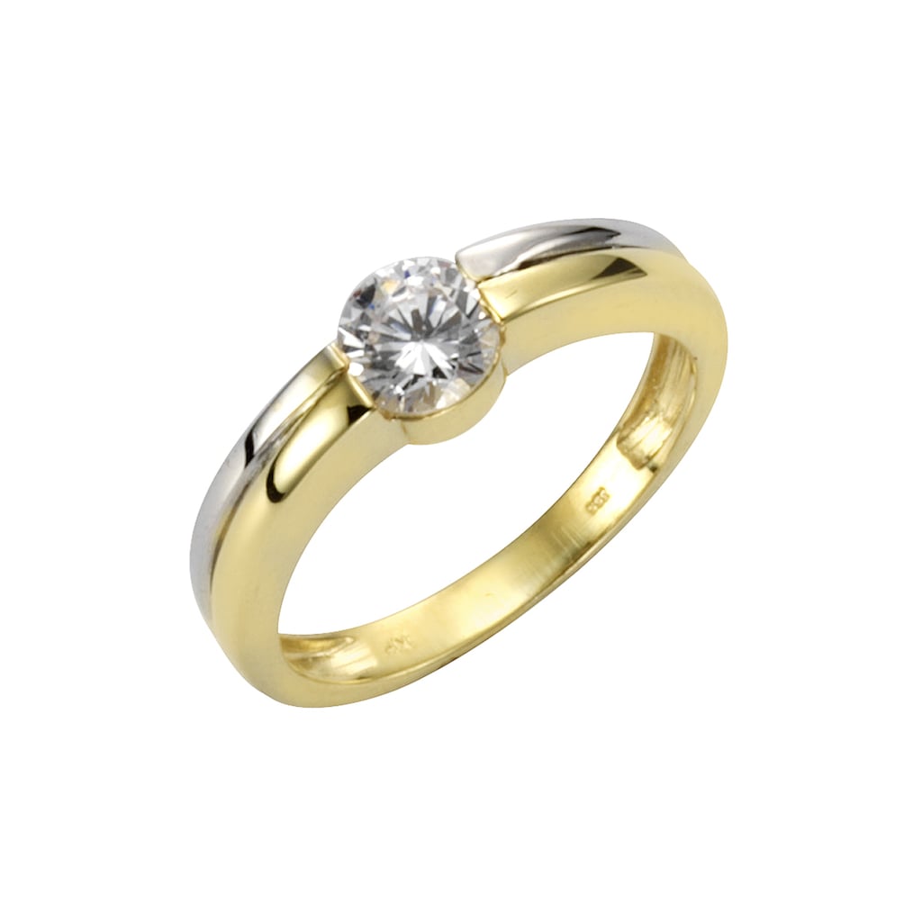 Vivance Fingerring »333/- Gold bicolor Zirkonia«