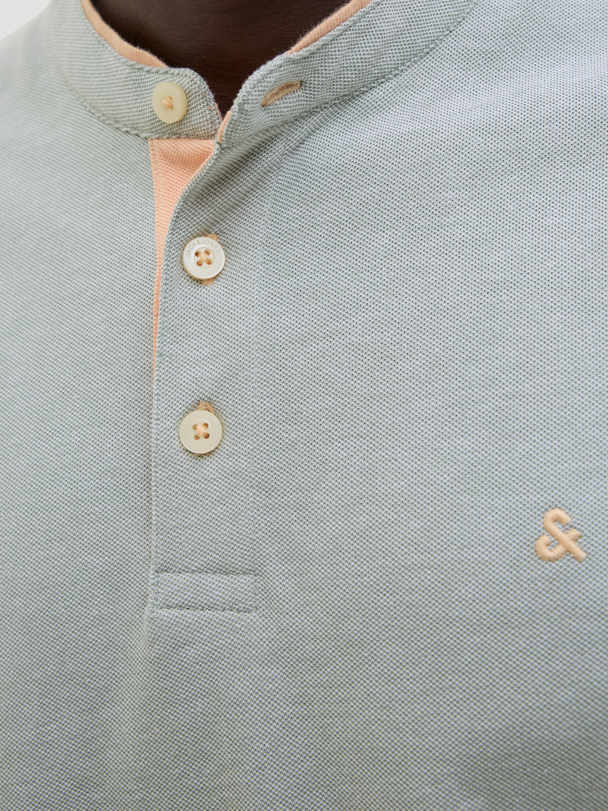 Jack & Jones Poloshirt »JJEPAULOS MAO POLO«, mit Logo Stickerei
