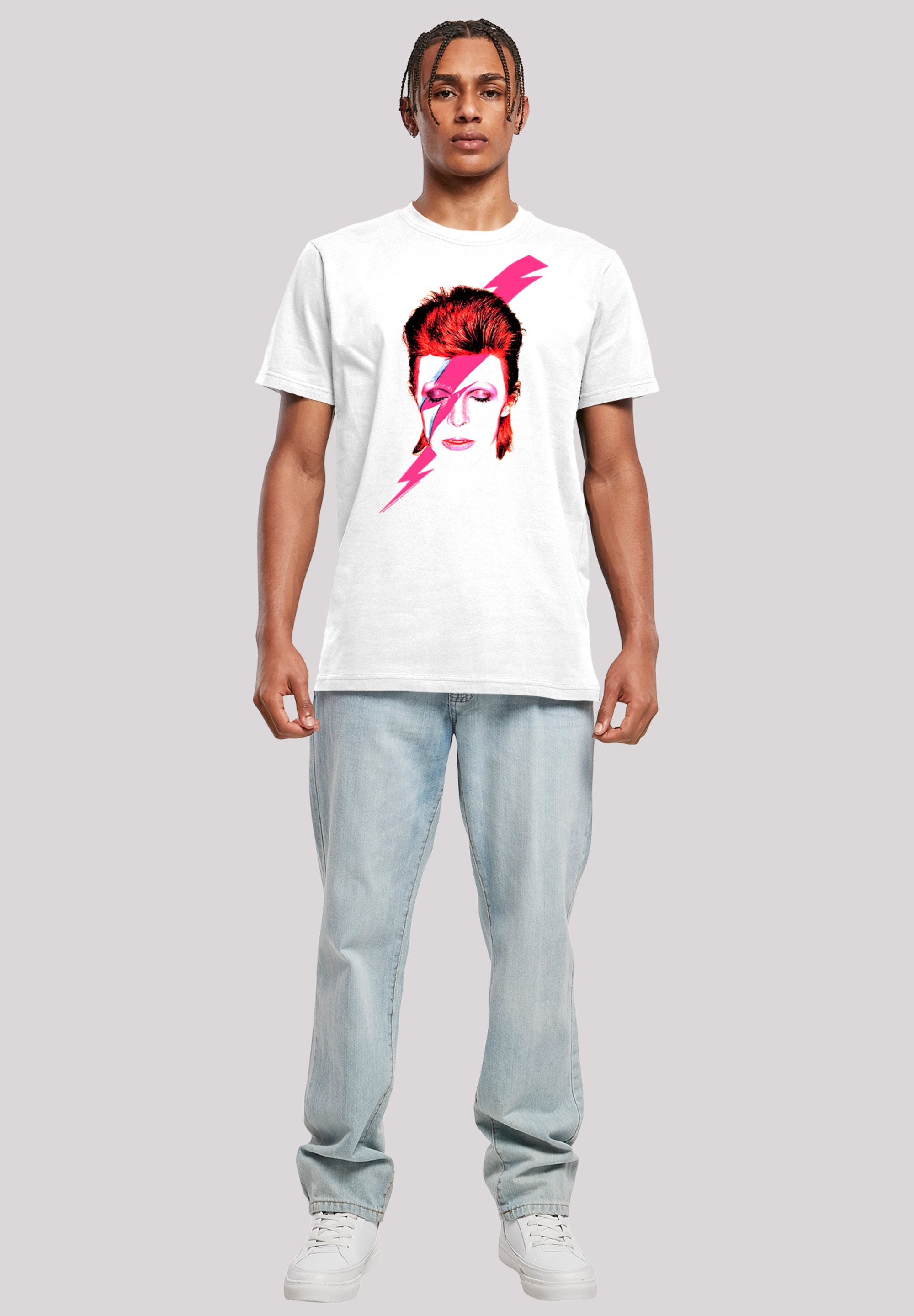 F4NT4STIC T-Shirt »David Bowie Aladdin Sane Lightning Bolt«, Herren,Premium Merch,Regular-Fit,Basic,Bandshirt