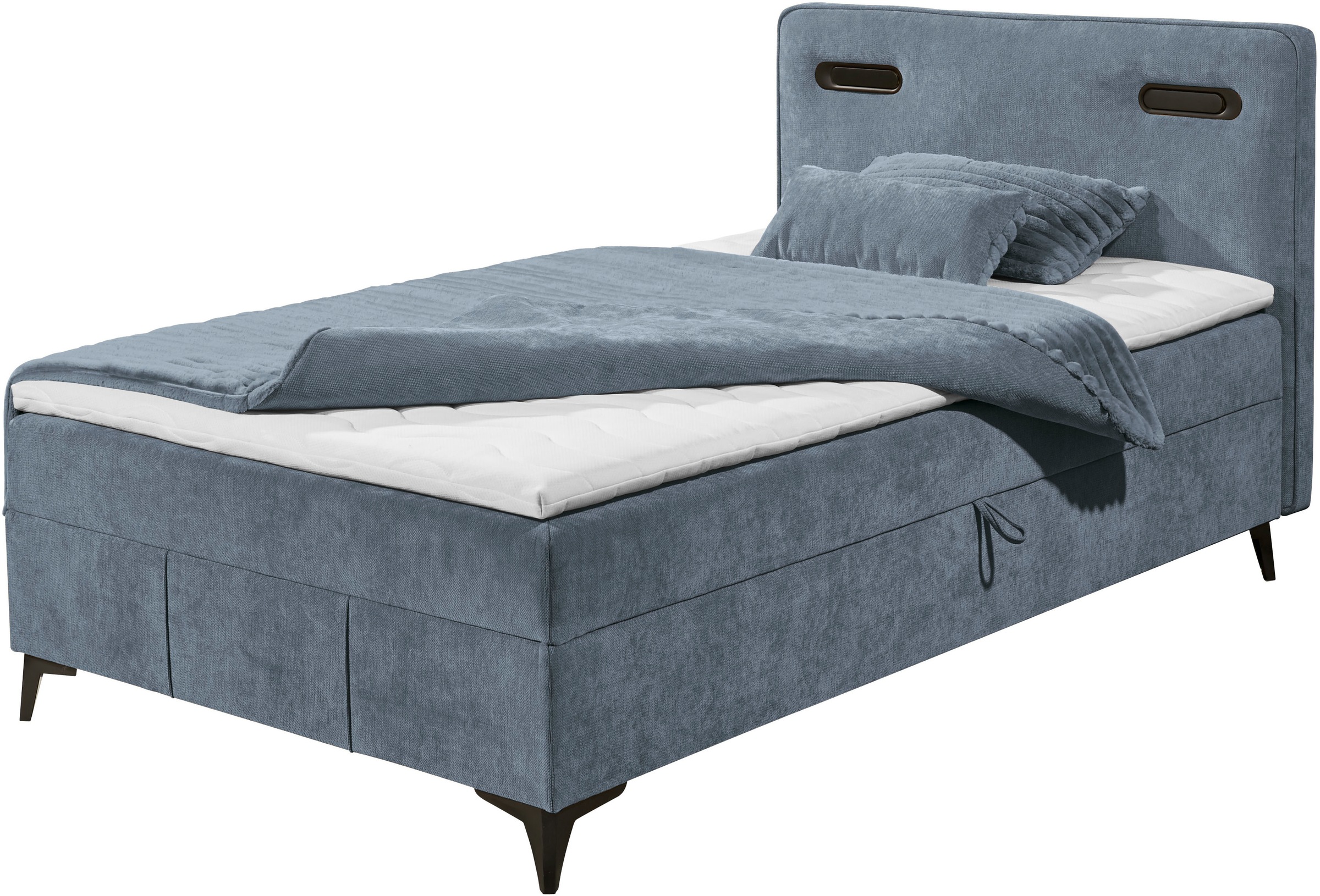 ED EXCITING DESIGN Boxbett »Altea 120x200 mit LED und Bettkasten« inkl. 4 cm Topper, H3, Bettkasten und LED-Beleuchtung