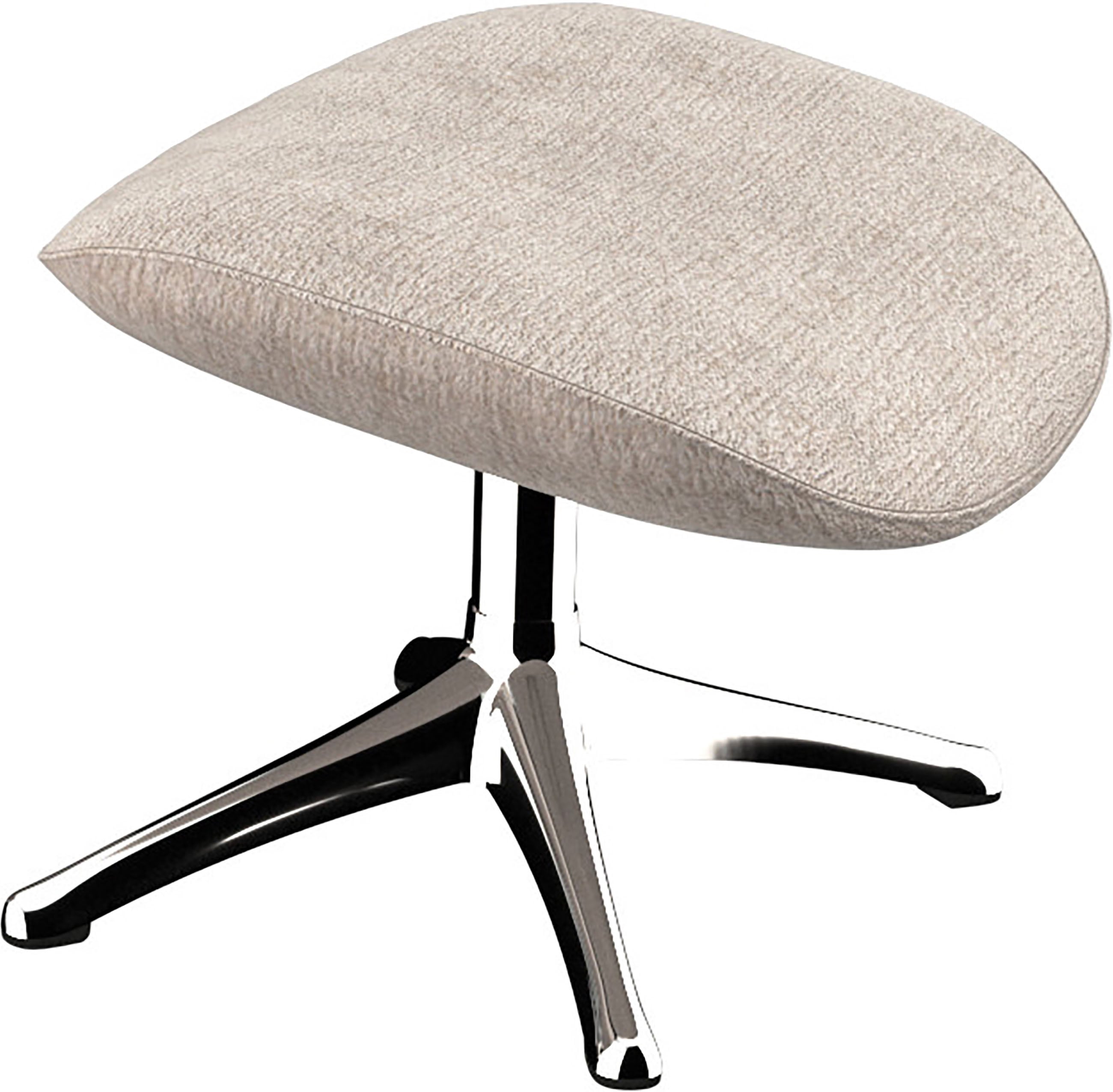 FLEXLUX Fußhocker "Marinella, Fußstütze für Lounging, Entspannung der Extraklasse, Scandi" Brescia-Stoff, Robuster Aluminiumfuß, Pflegeleicht und haltbar