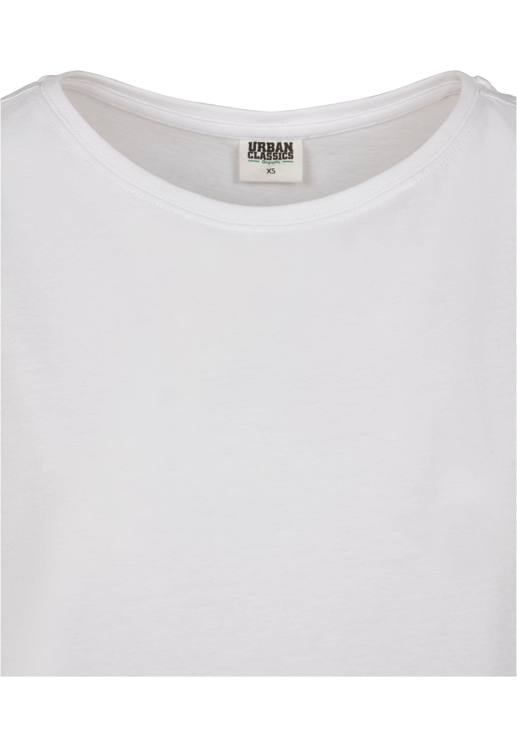 URBAN CLASSICS Kurzarmshirt »Urban Classics Damen Ladies Organic Extended Shoulder Tee«, (1 tlg.)