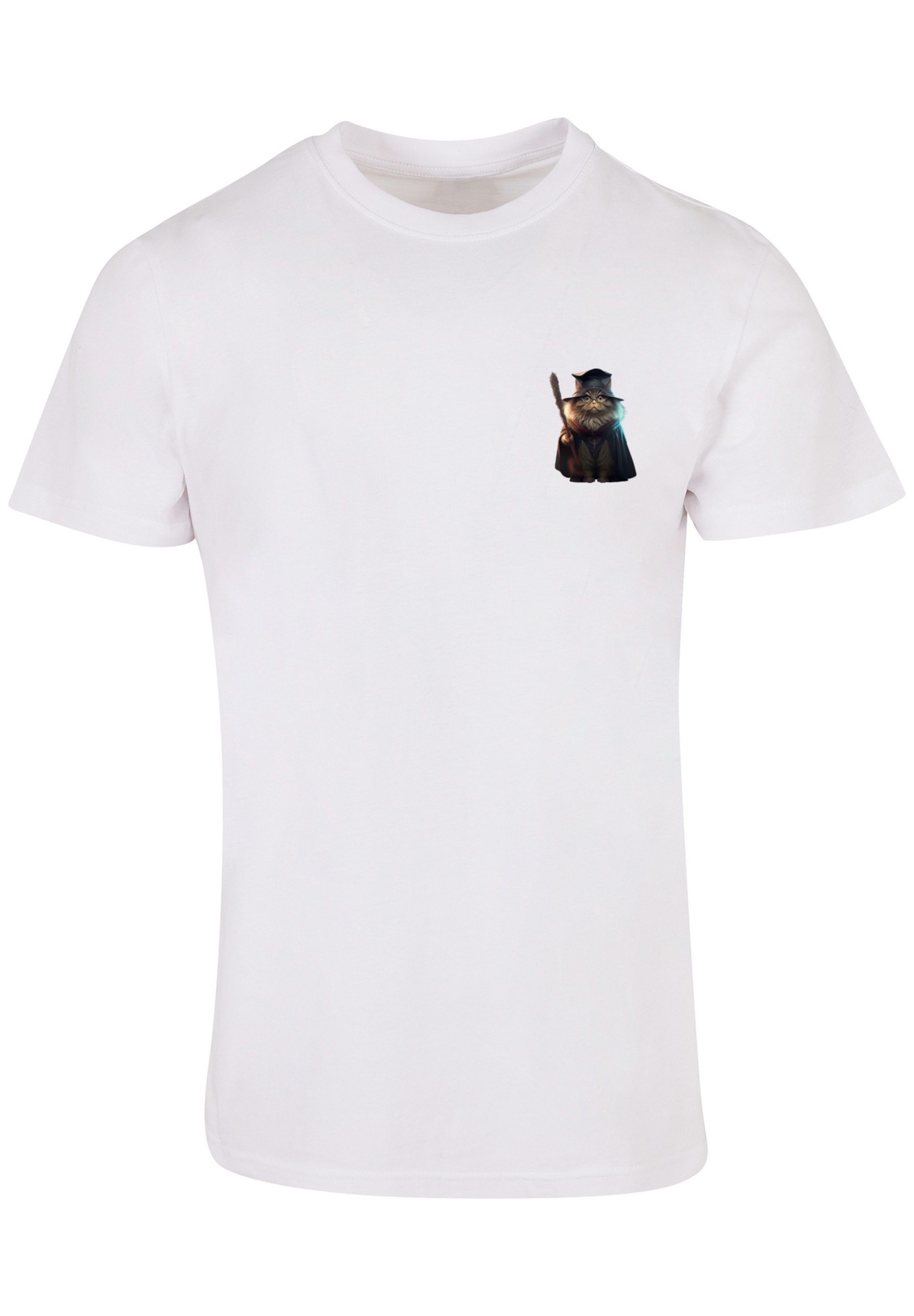 F4NT4STIC T-Shirt »Wizard Cat TEE UNISEX«, Print