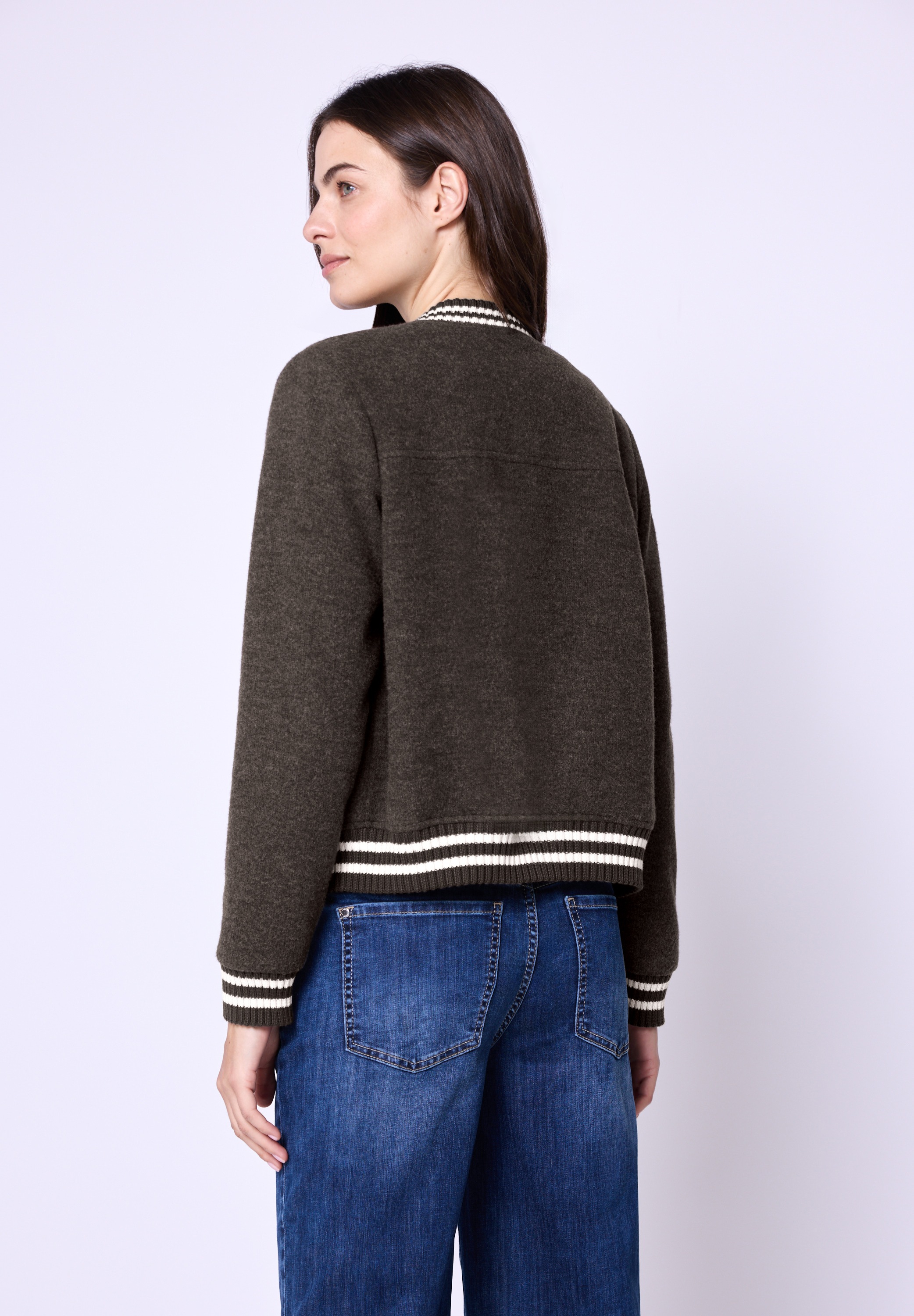 STREET ONE STUDIO Blouson ohne Kapuze Rundhalsausschnitt günstig online kaufen