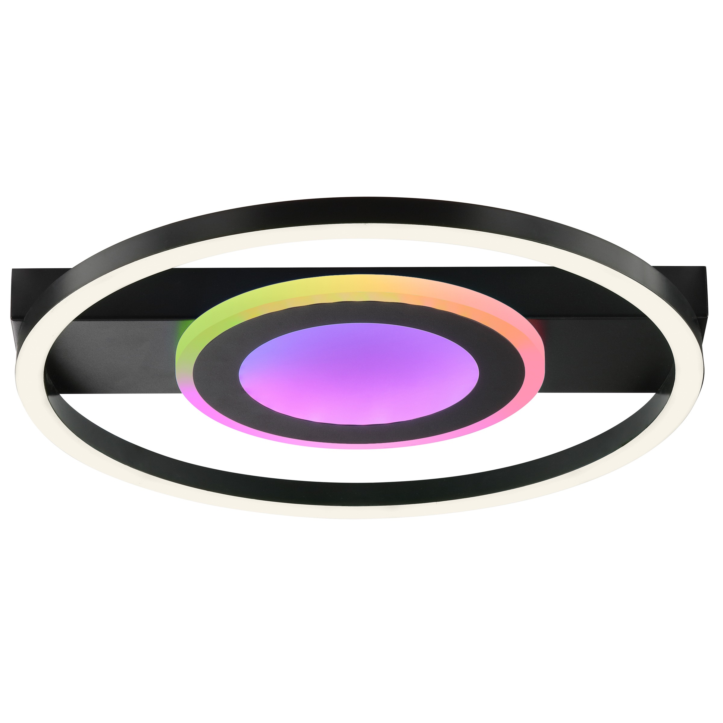 Brilliant LED Deckenleuchte »Maureen« LED-Modul 1 Stk. warmweiß - kaltweiß 37cm, 2300lm, 3000-6500K, dimmbar, CCT, RGB, schwarz