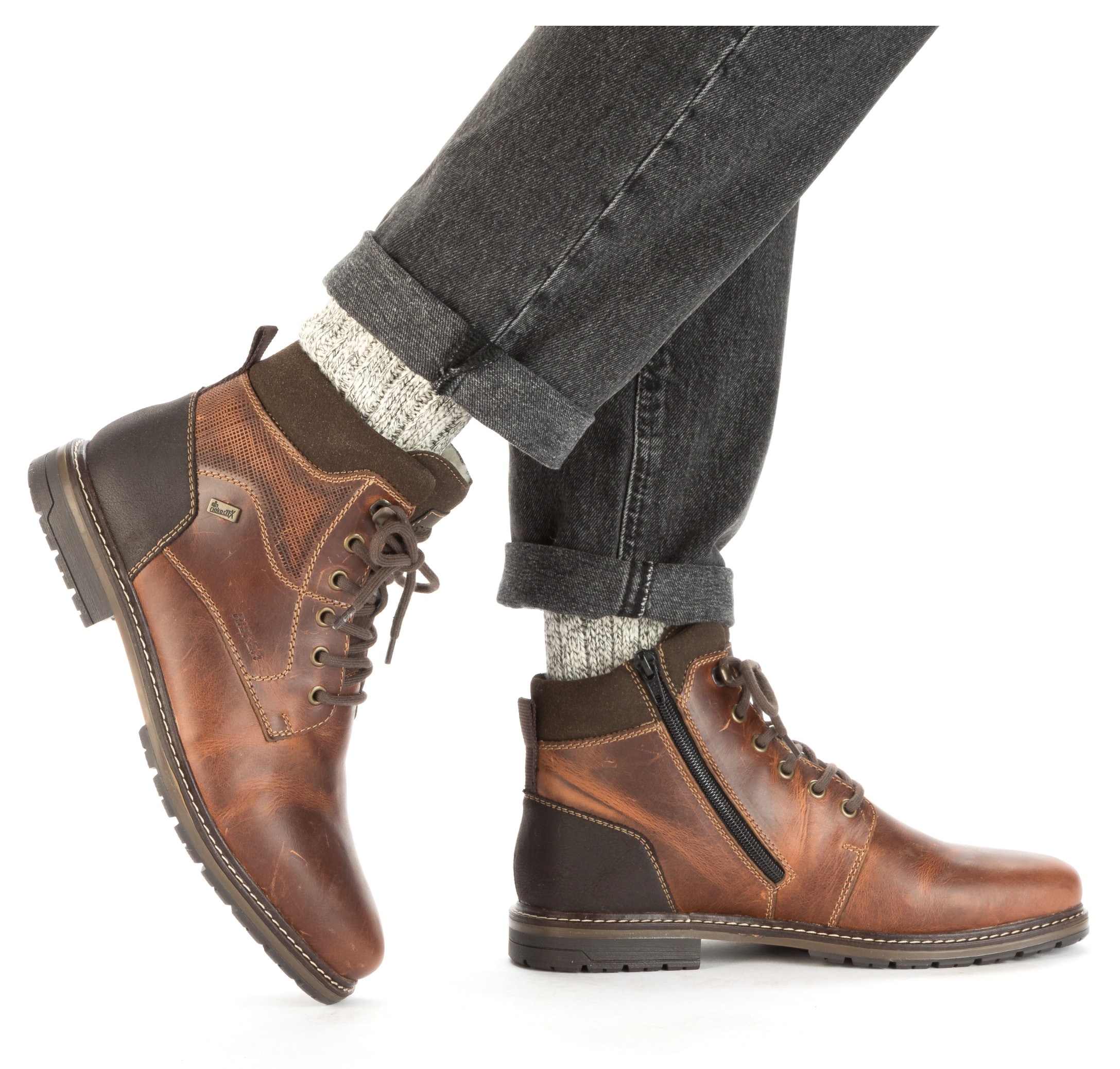 Rieker Winterstiefelette, Schnürstiefel, Business Schuh mit wasserabweisender TEX-Membran