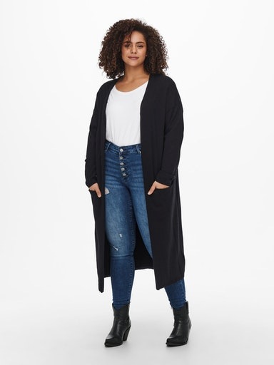 ONLY CARMAKOMA Strickjacke "CARNEW ESLY LS OPEN LONG CARDIGAN NP KNT" Visko günstig online kaufen