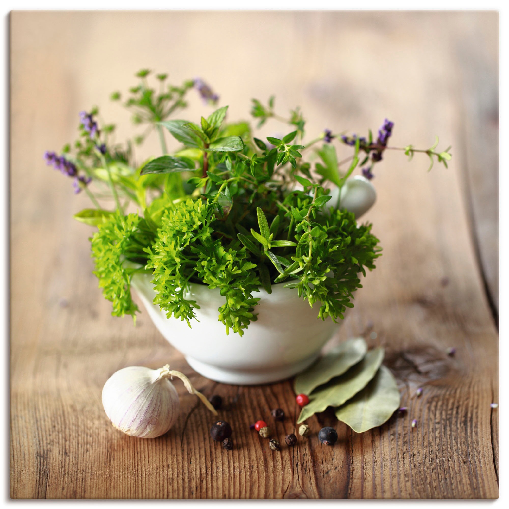 Artland Wandbild "Verschiedene Kräuter - Küche" Arrangements 1 Stk. tlg. al günstig online kaufen