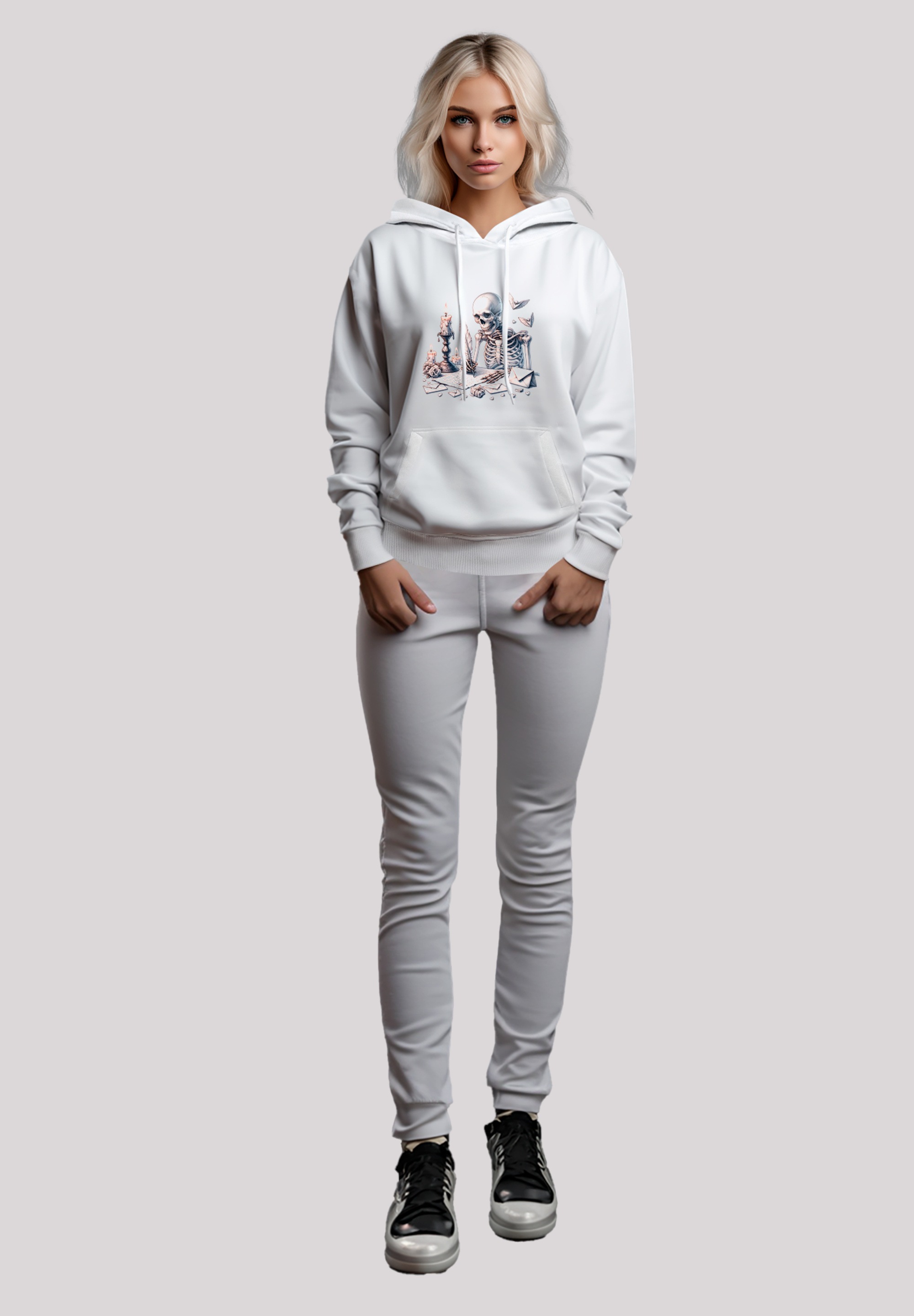 F4NT4STIC Kapuzenpullover »Skelett Liebesbrief Valentinstag«, Premium Qualität