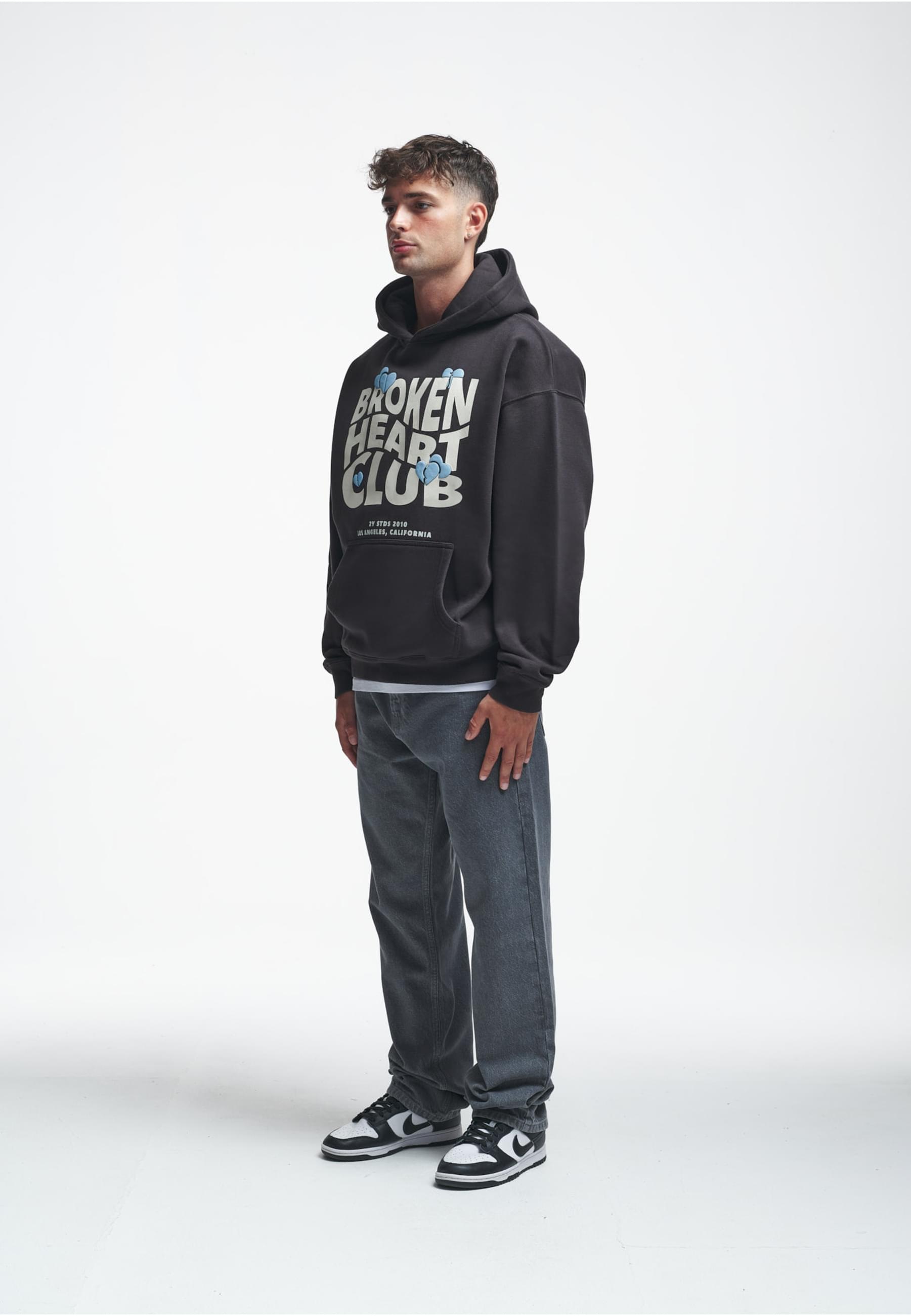 2Y Studios Kapuzensweatshirt »2Y Studios Herren 2Y Broken Heart Club Oversize Hoodie«, (1 tlg.)