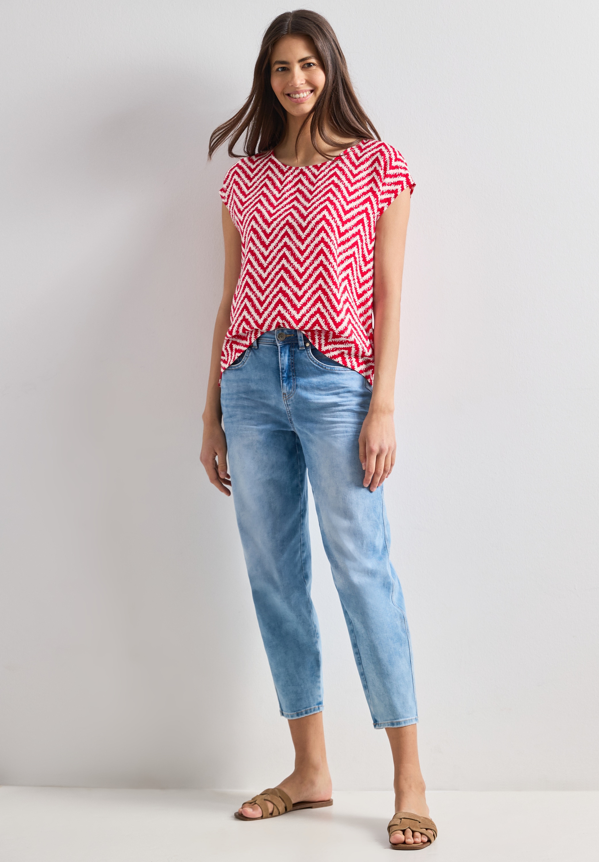 STREET ONE Blusentop mit allover Print