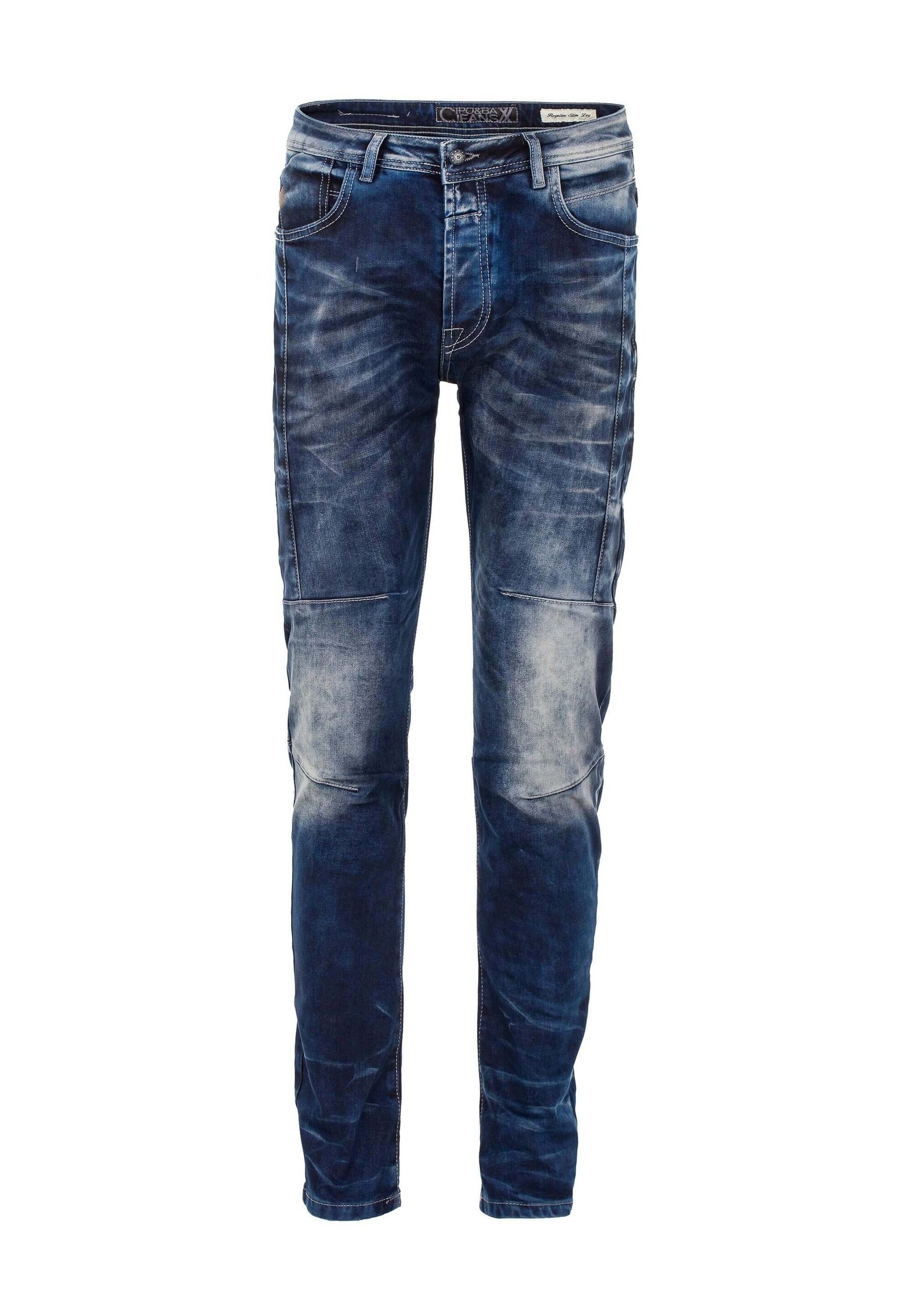 Cipo & Baxx Tapered-fit-Jeans "Jeans", mit cooler Waschung und Ziernähten, günstig online kaufen