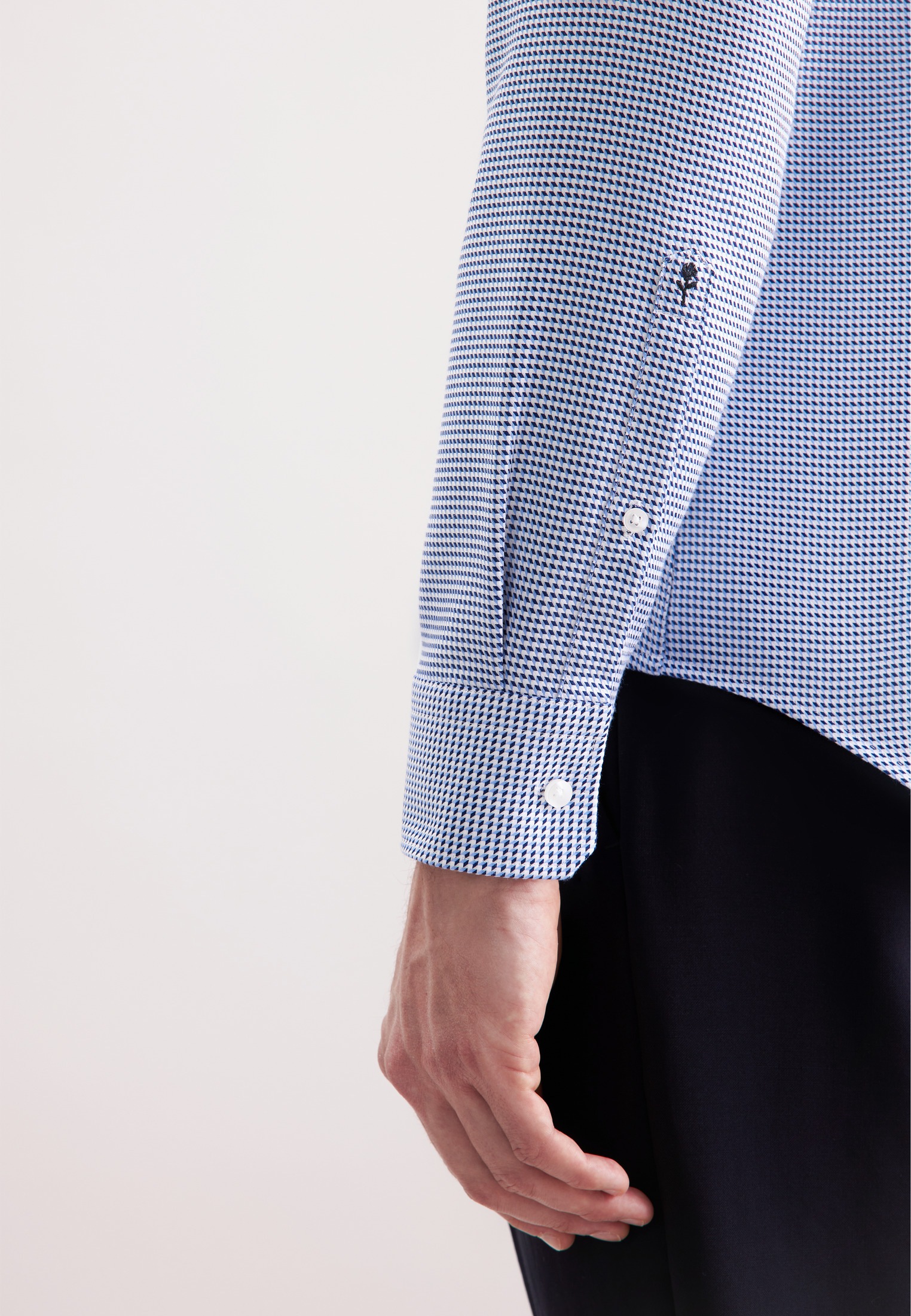 Seidensticker Schwarze Rose Business Shirt Blue M 3