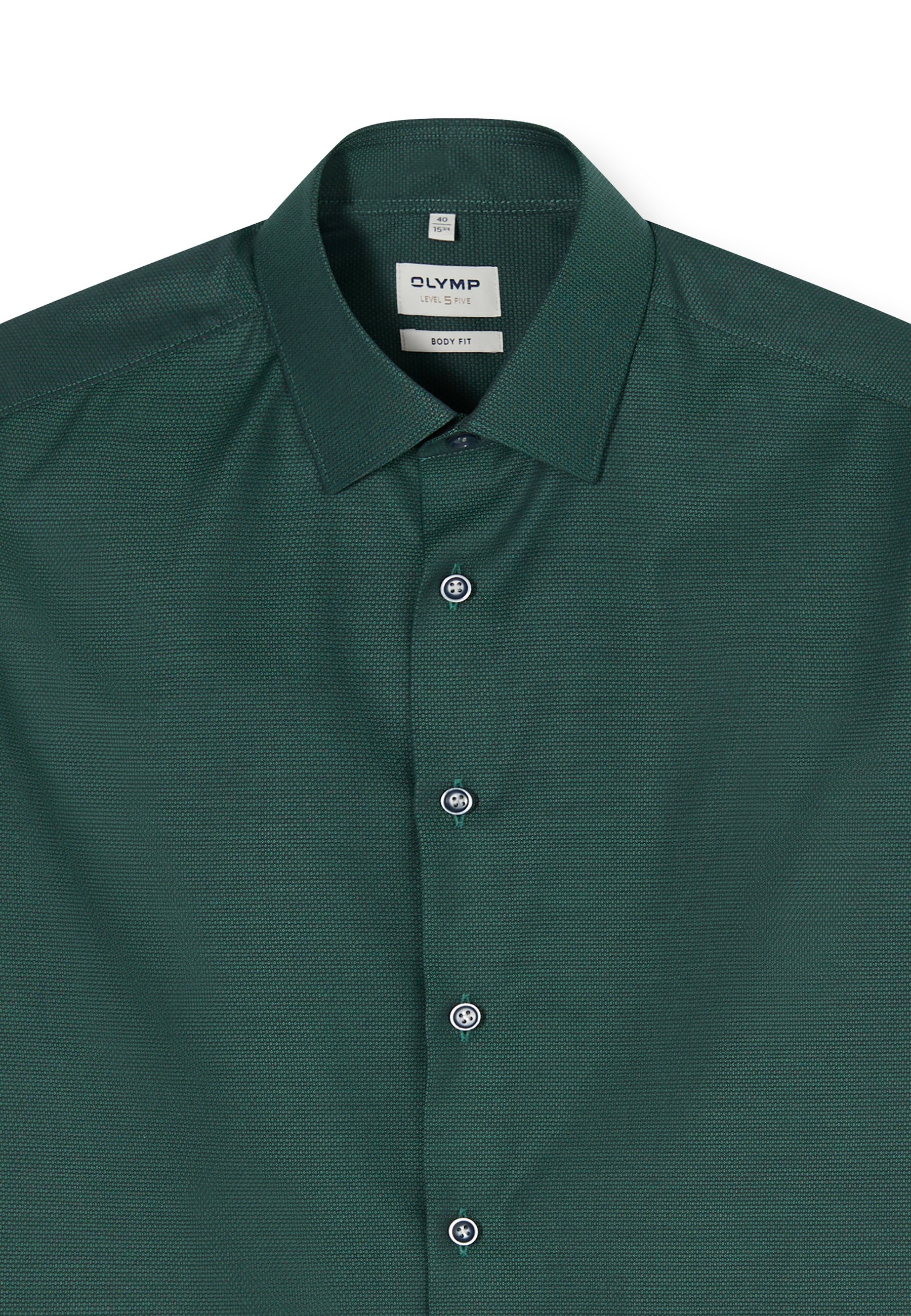 OLYMP Level Five Body Fit Shirt Green 44 7