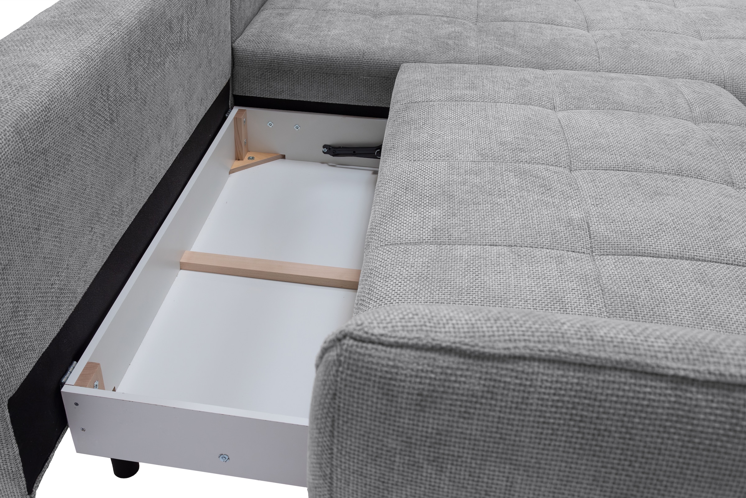 exxpo - sofa fashion Ecksofa »Samoa, bequem und modern, mit Easy-Lift-Bettfunktion, L-Form«, Ecksofa Samoa, inkl. Bettfunktion, Bettkasten und Rückenkissen