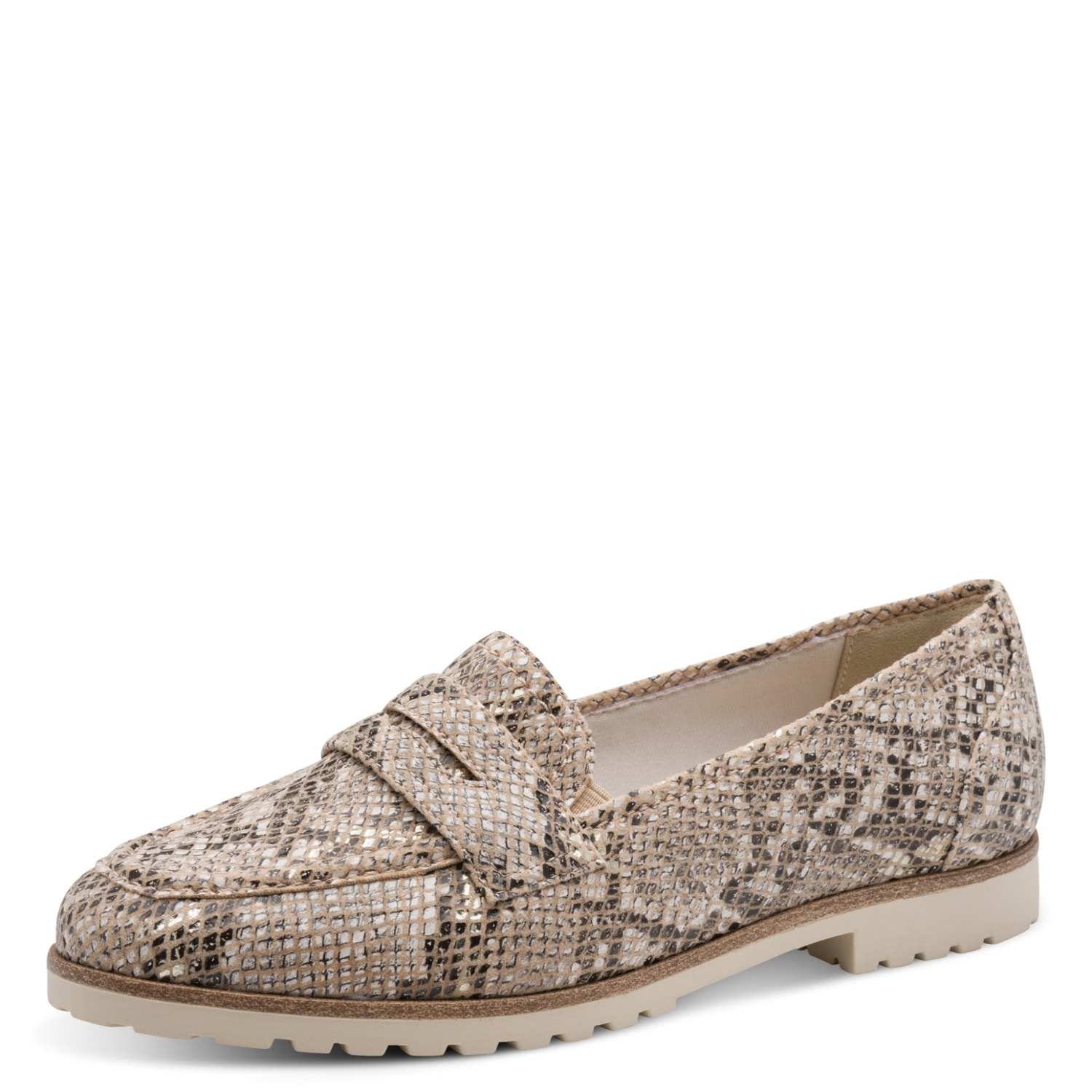 Tamaris Slipper  Blockabsatz, Schlupfschuh, Businessschuh im angesagten Animal-Look