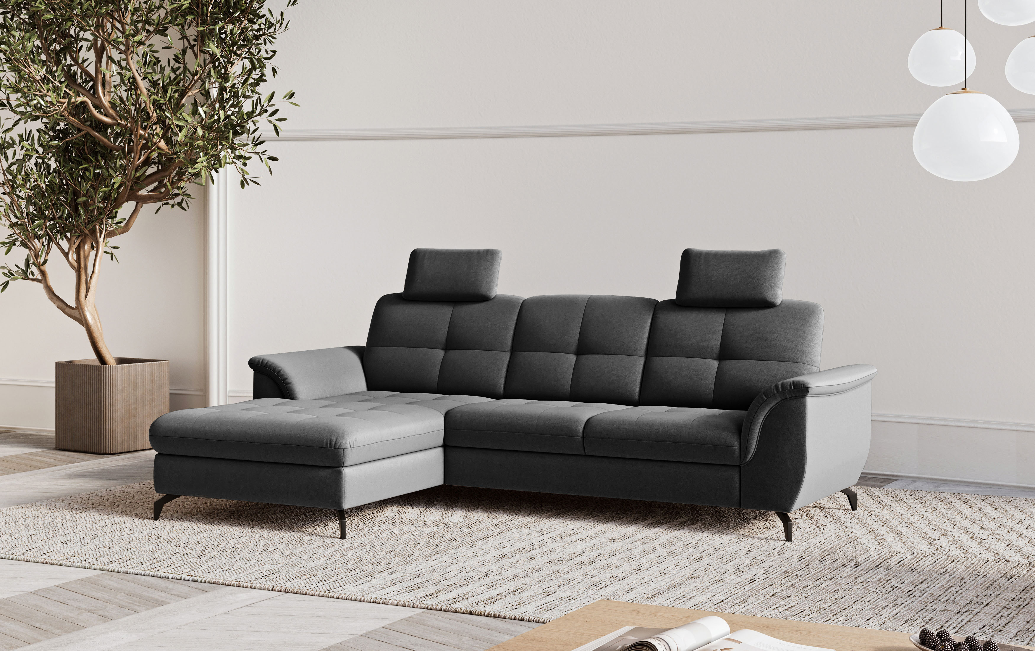 sit&more Ecksofa "Zora" wahlweise mit Schlaffunktion und Bettkasten