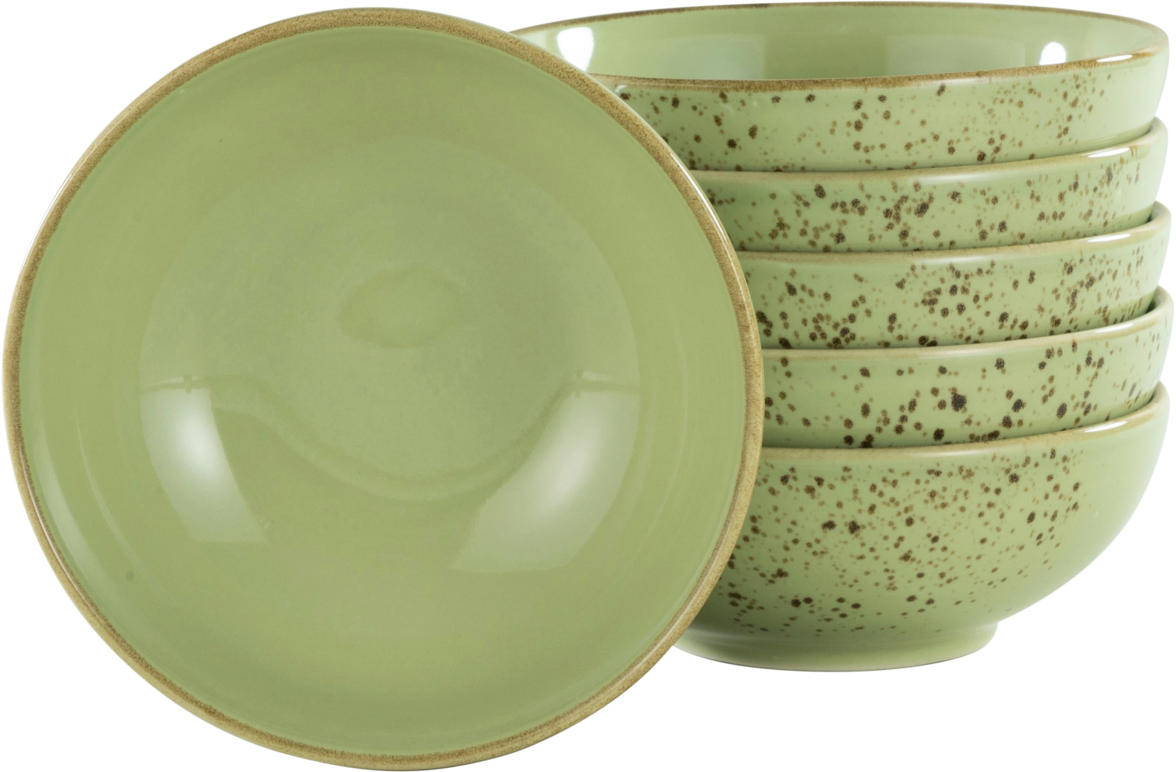 CREATABLE Müslischale "NATURE COLLECTION", Ø 16,5cm, grün, Schüsseln, Salatschale, Snackschale, Ø 16,5 cm