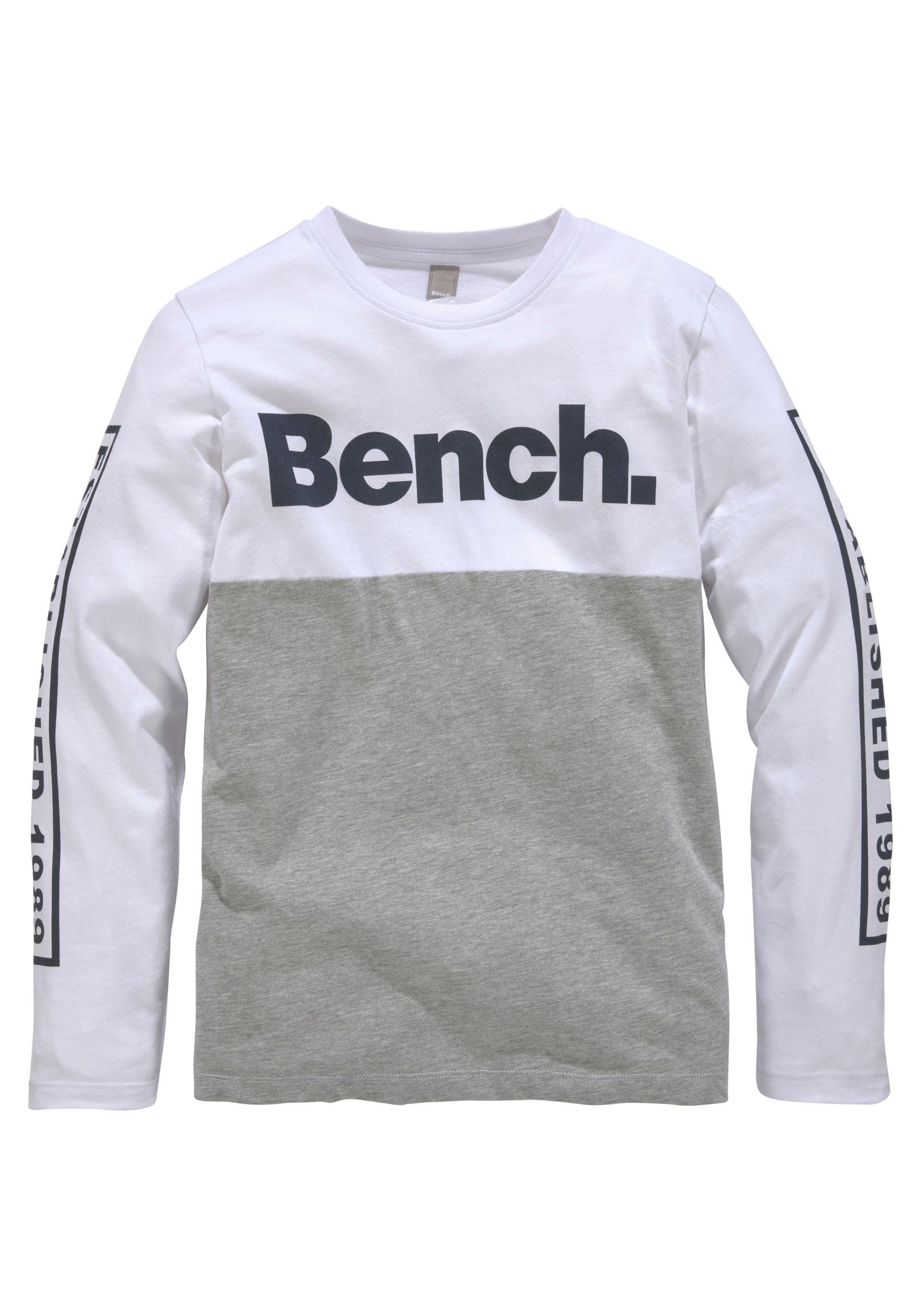 Bench. Langarmshirt, mehrfarbig | bestellen mit und Drucken online BAUR