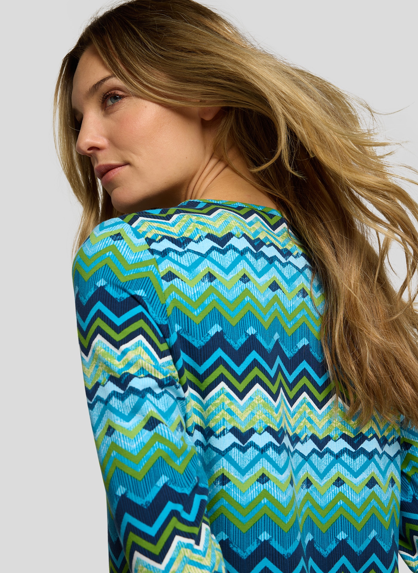 Rabe 3/4-Arm-Shirt mit grafischem Muster