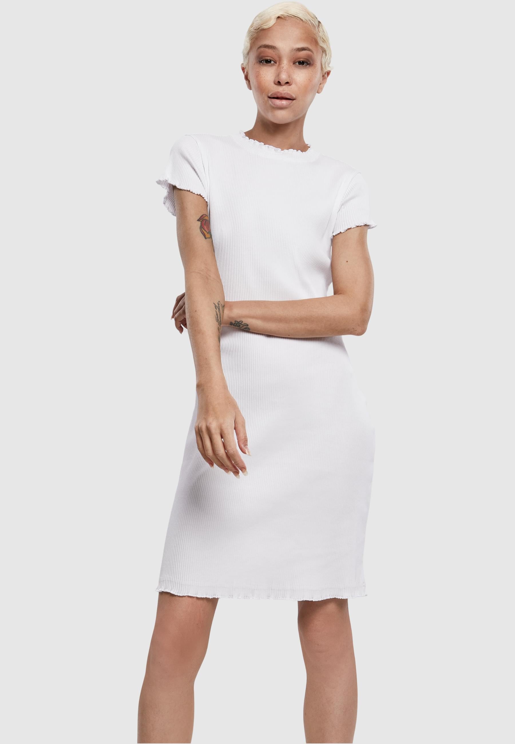 URBAN CLASSICS Shirtkleid »Urban Classics Damen Ladies Rib Tee Dress«, (1 tlg.)