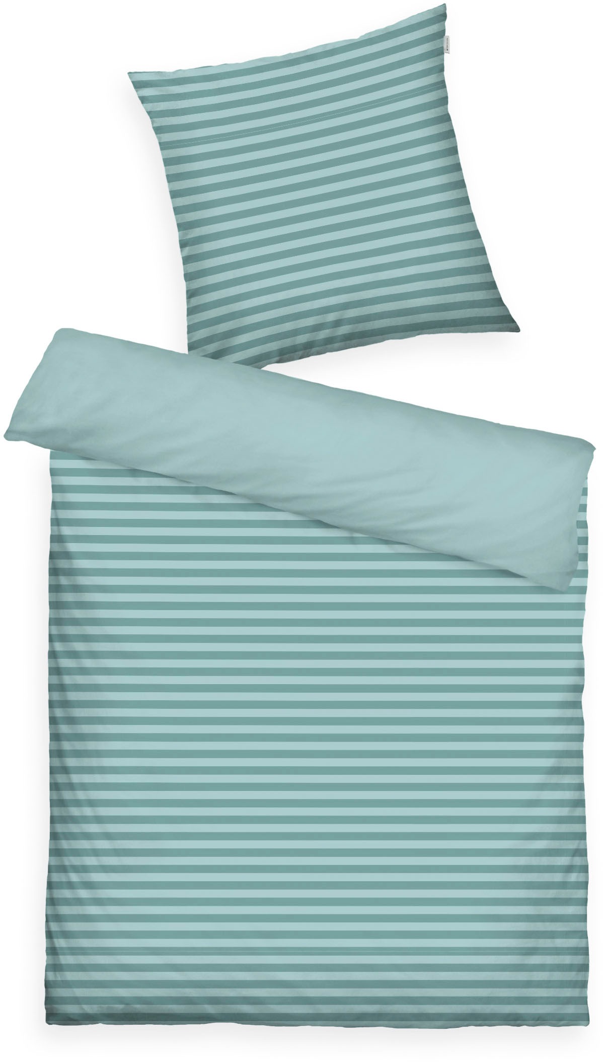 TOM TAILOR HOME Bettwäsche »MEDIUM STRIPES in Gr. 135x200cm, 155x220cm oder 200x220cm«, (2 tlg.), new bedroom, mit farbigem Markenreißverschluss