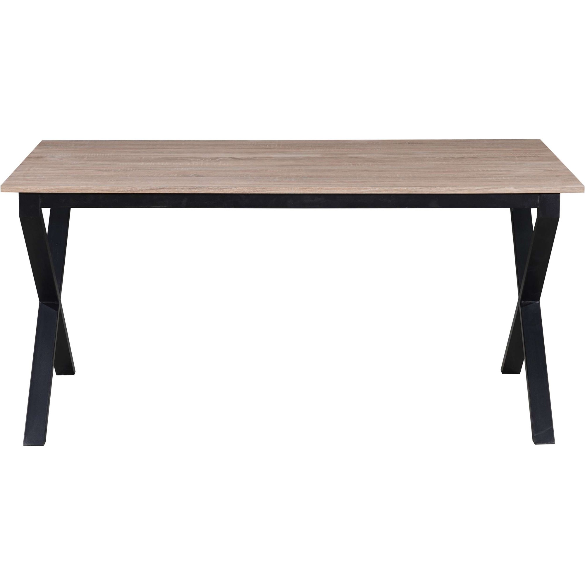 Esstisch OTTO HOME "Boddhi", eichefarben, schwarz, B:160cm H:75cm T:90cm, Tische, Esstisch, schwarzes Metallgestell, Plattenvarianten wählbar, sowie Größen 3