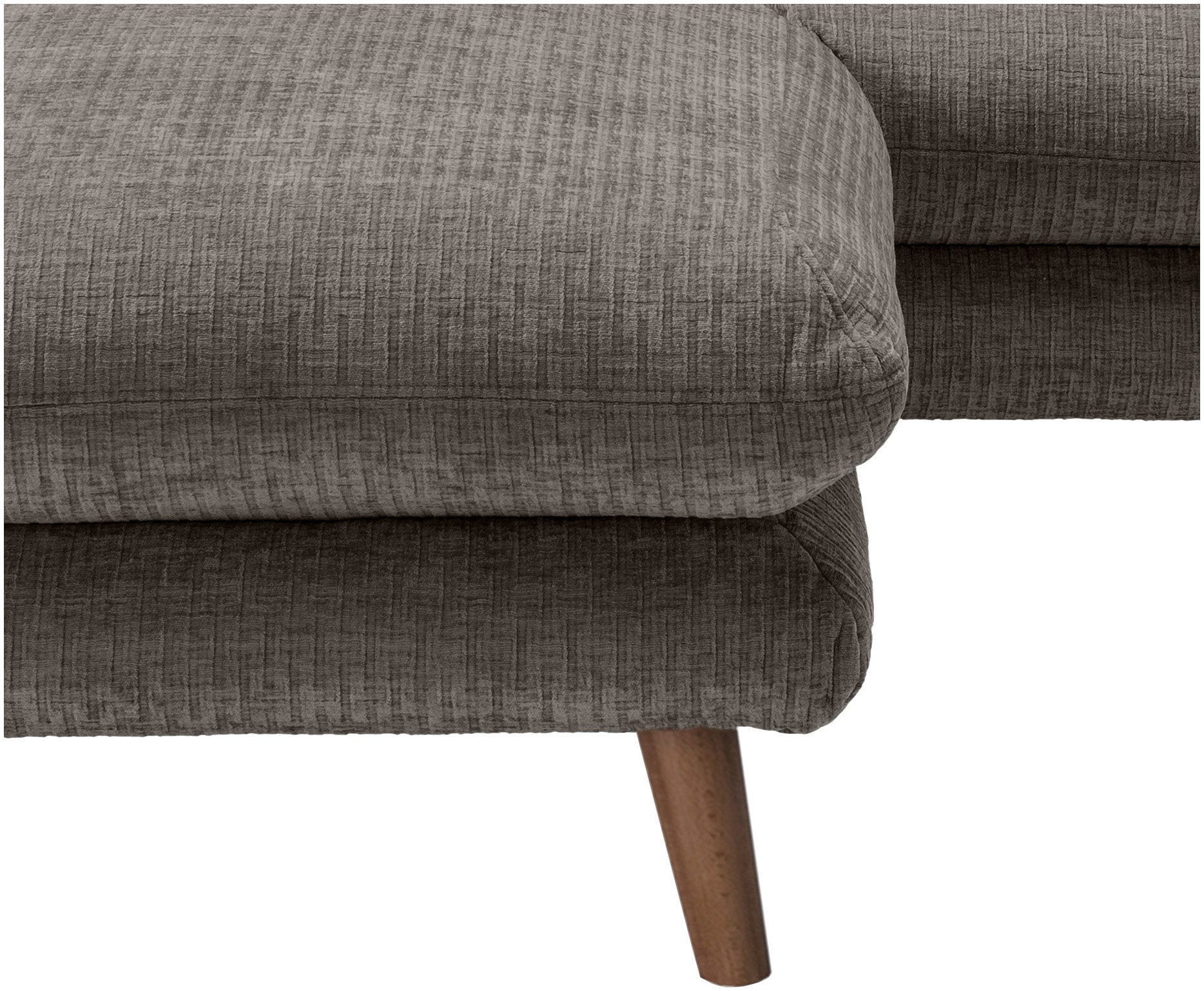 INOSIGN Ecksofa »Lazio modern und bequem, schmale Armlehnen, tolle Detailverarbeitung«, zwei verschiedene Fußfarben wählbar