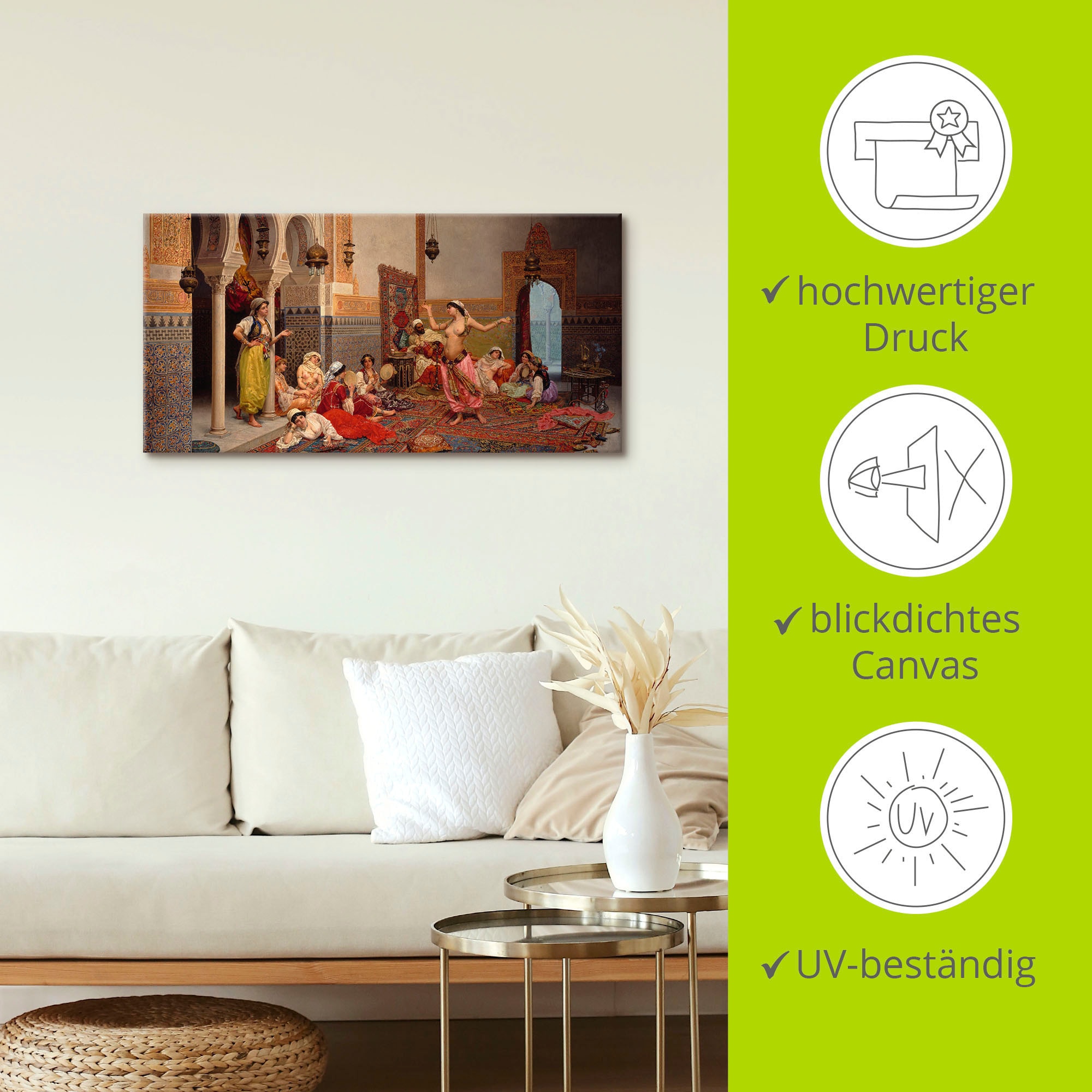 Artland Wandbild »Tanz im Harem.«, Gruppen & Familien, (1 St.), als Leinwandbild, Wandaufkleber in verschied. Größen