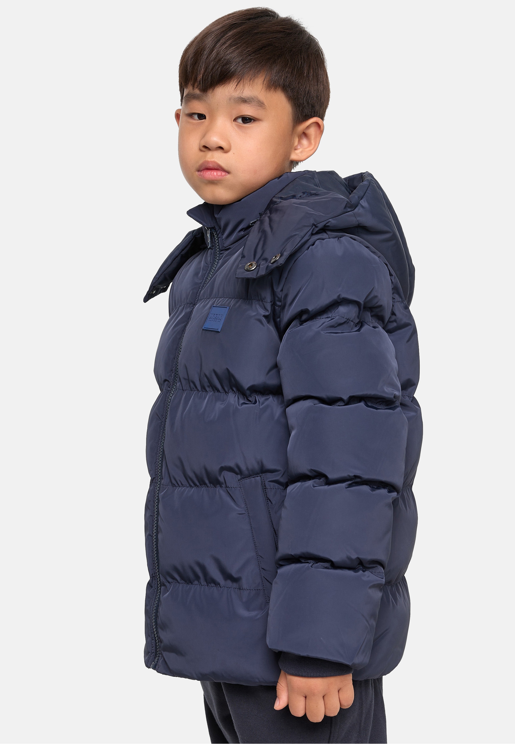 URBAN CLASSICS Winterjacke »Urban Classics Herren Boys Hooded Puffer Jacket« 1 Stk. tlg. mit Kapuze