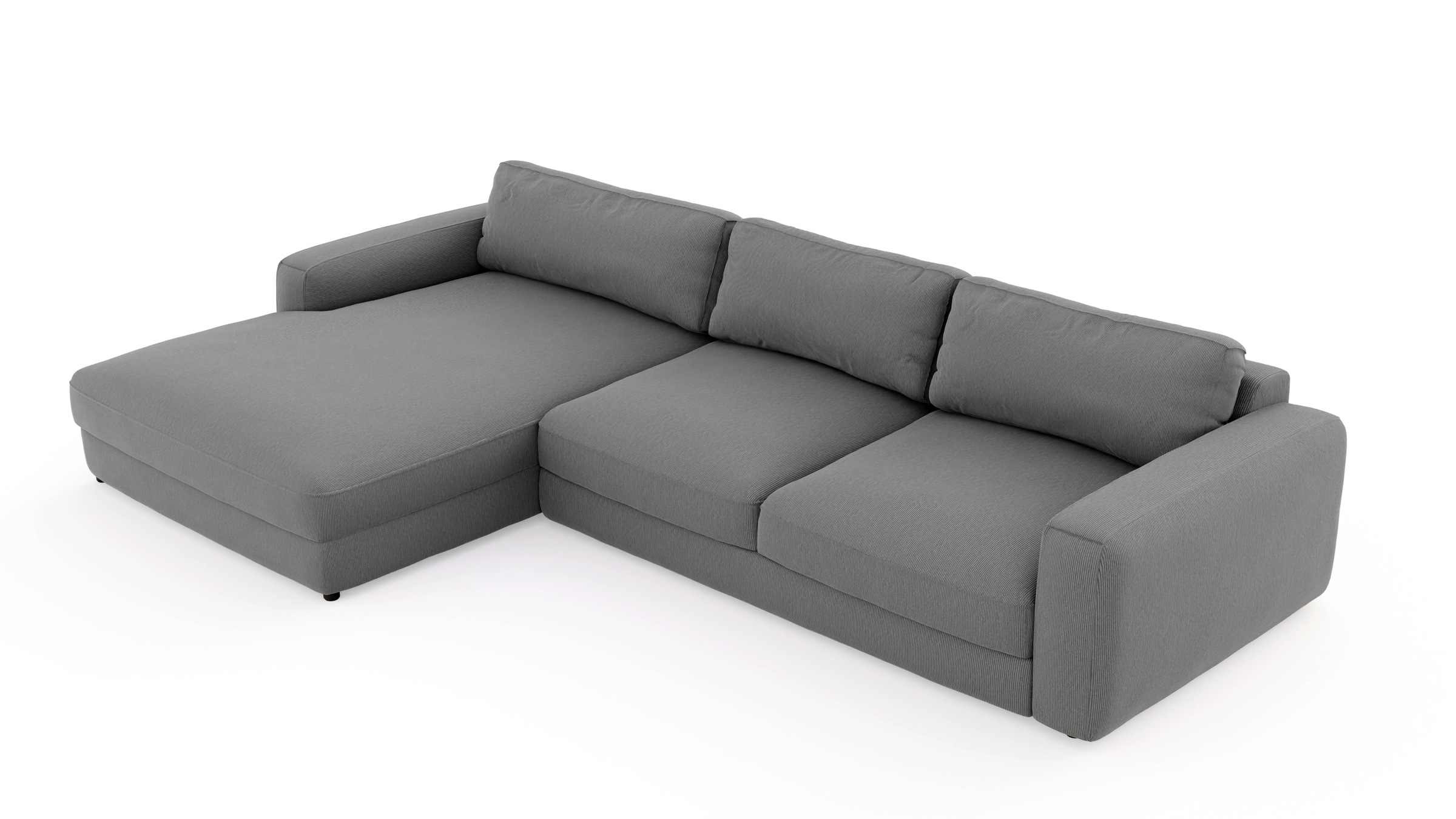 Places of Style Ecksofa »Bloomfield, elegant, viel Platz, Mega Couch, Breite 303cm, L-Form«, extra tiefe Sitzfläche, wahlweise mit Sitztiefenverstellung
