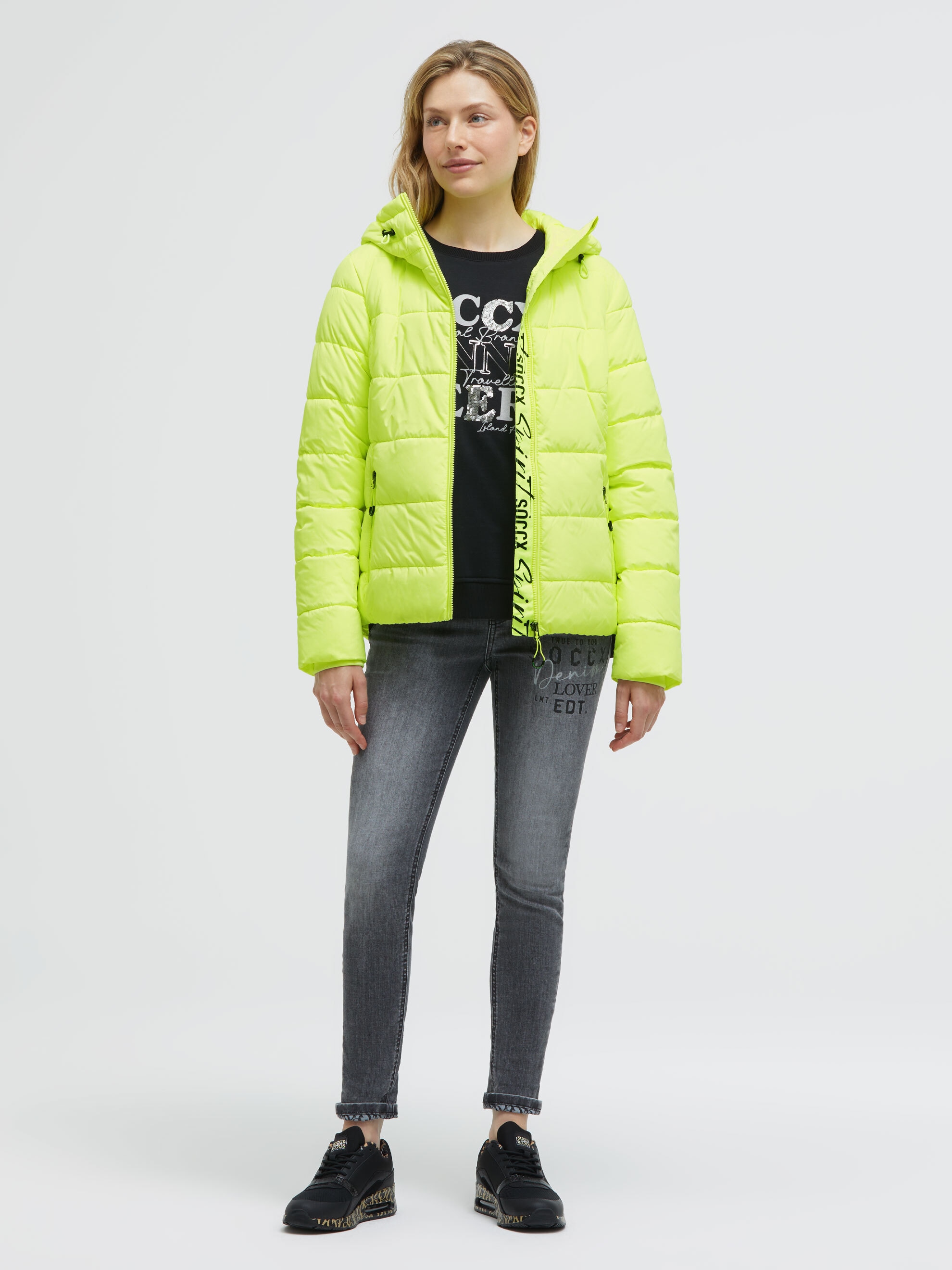 SOCCX Winterjacke mit Kapuze mit Windfangleiste