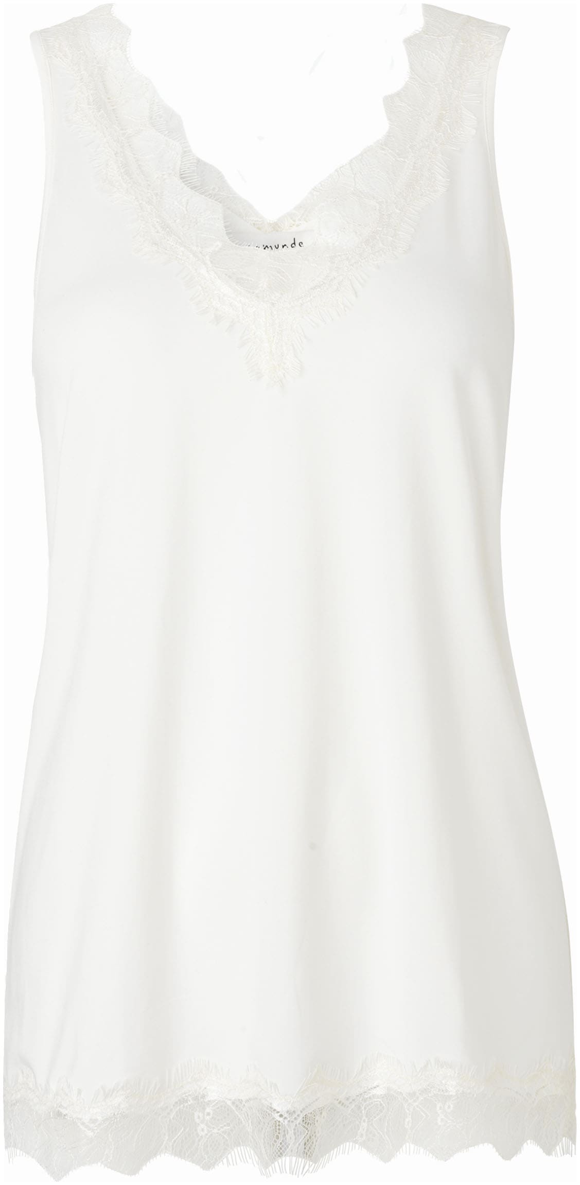 rosemunde Unterziehshirt "Billie Tank Top" Vintage-Spitzenbesatz an V- Auss günstig online kaufen