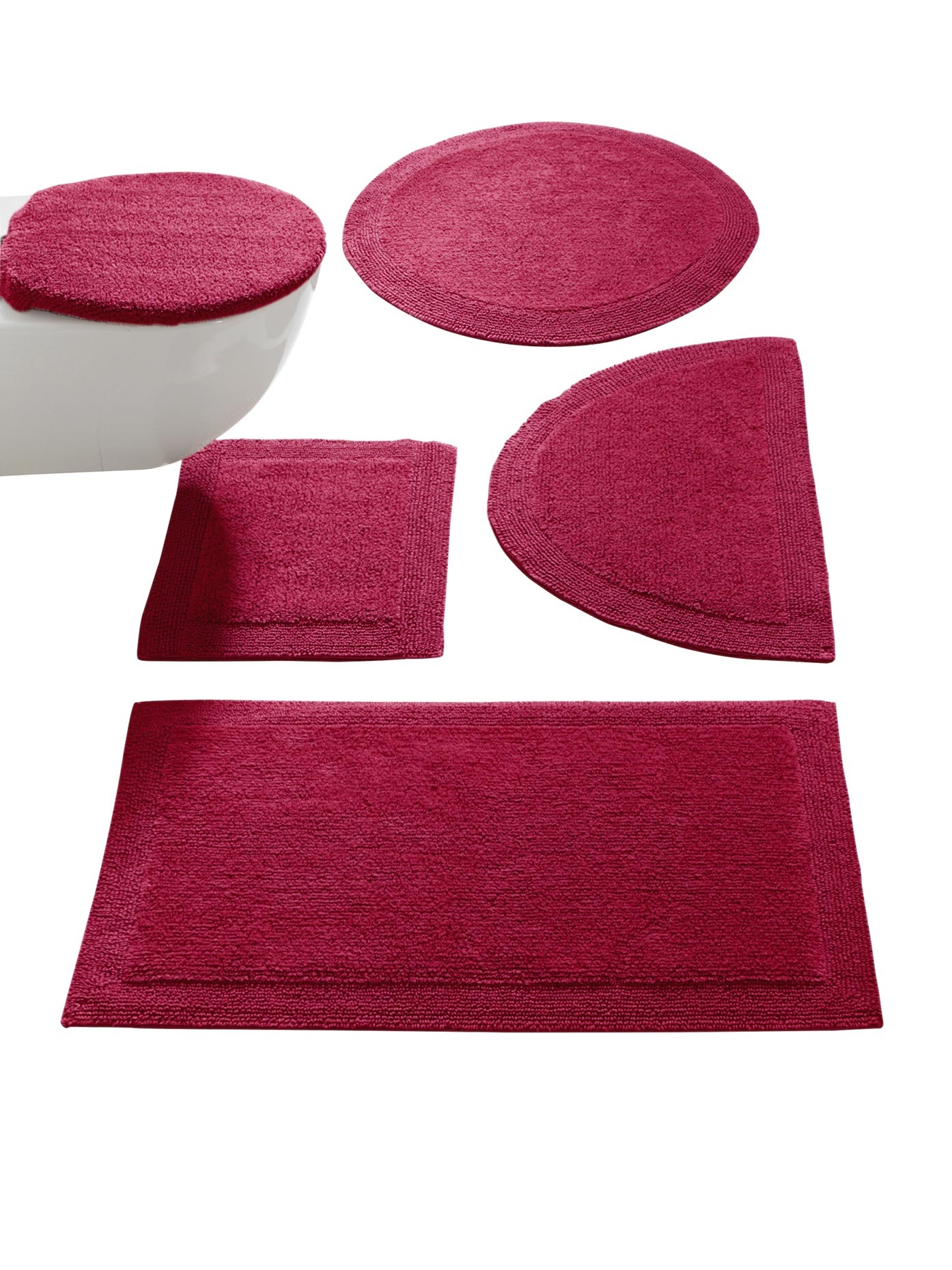 Tapis de bain 100% coton - - Lie De Vin