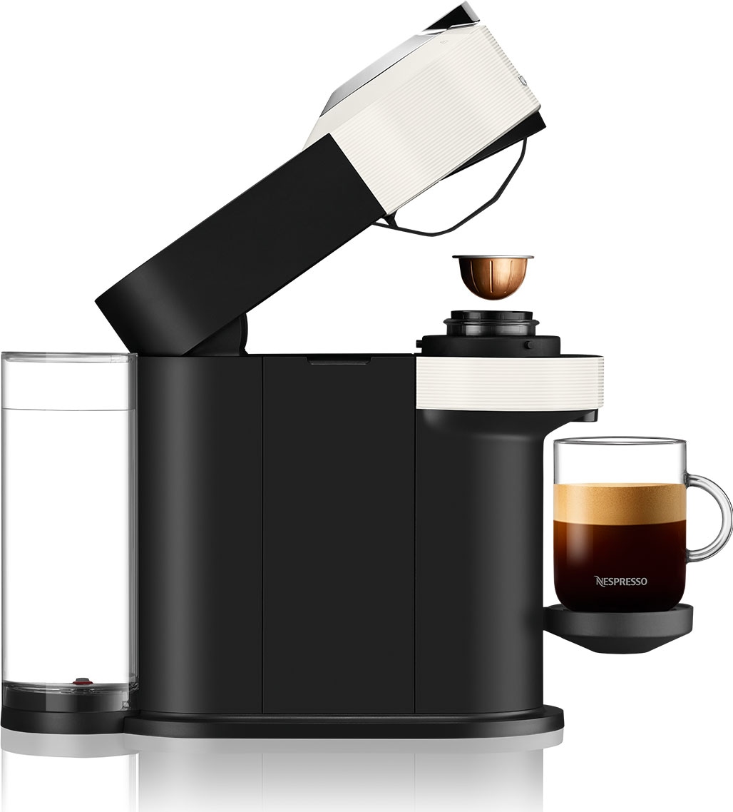 Nespresso Kapselmaschine »Vertuo Next ENV 120.W von DeLonghi, White«, inkl. Aeroccino Milchaufschäumer im Wert von UVP € 75,-
